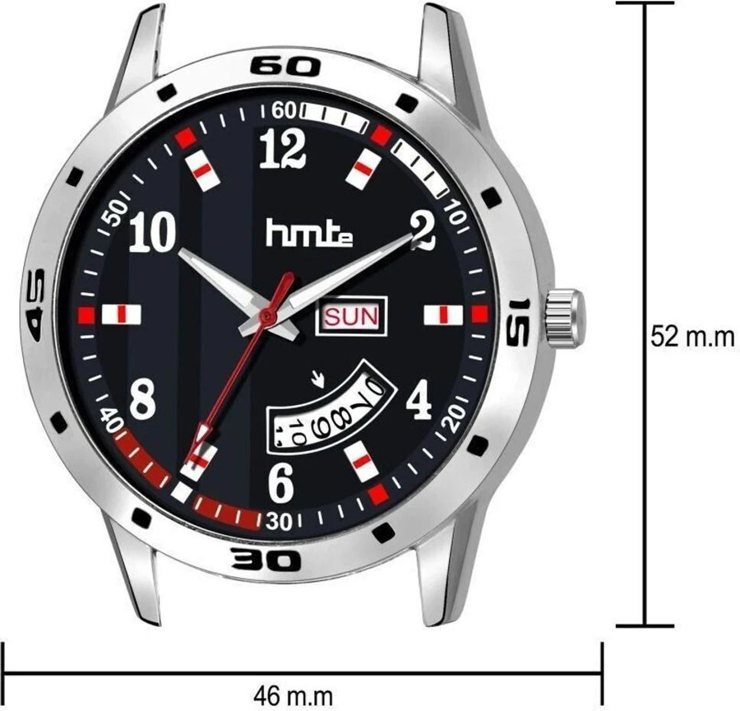 Image of hmte HM-8072 Day&Date Series Analog Watch - For Men