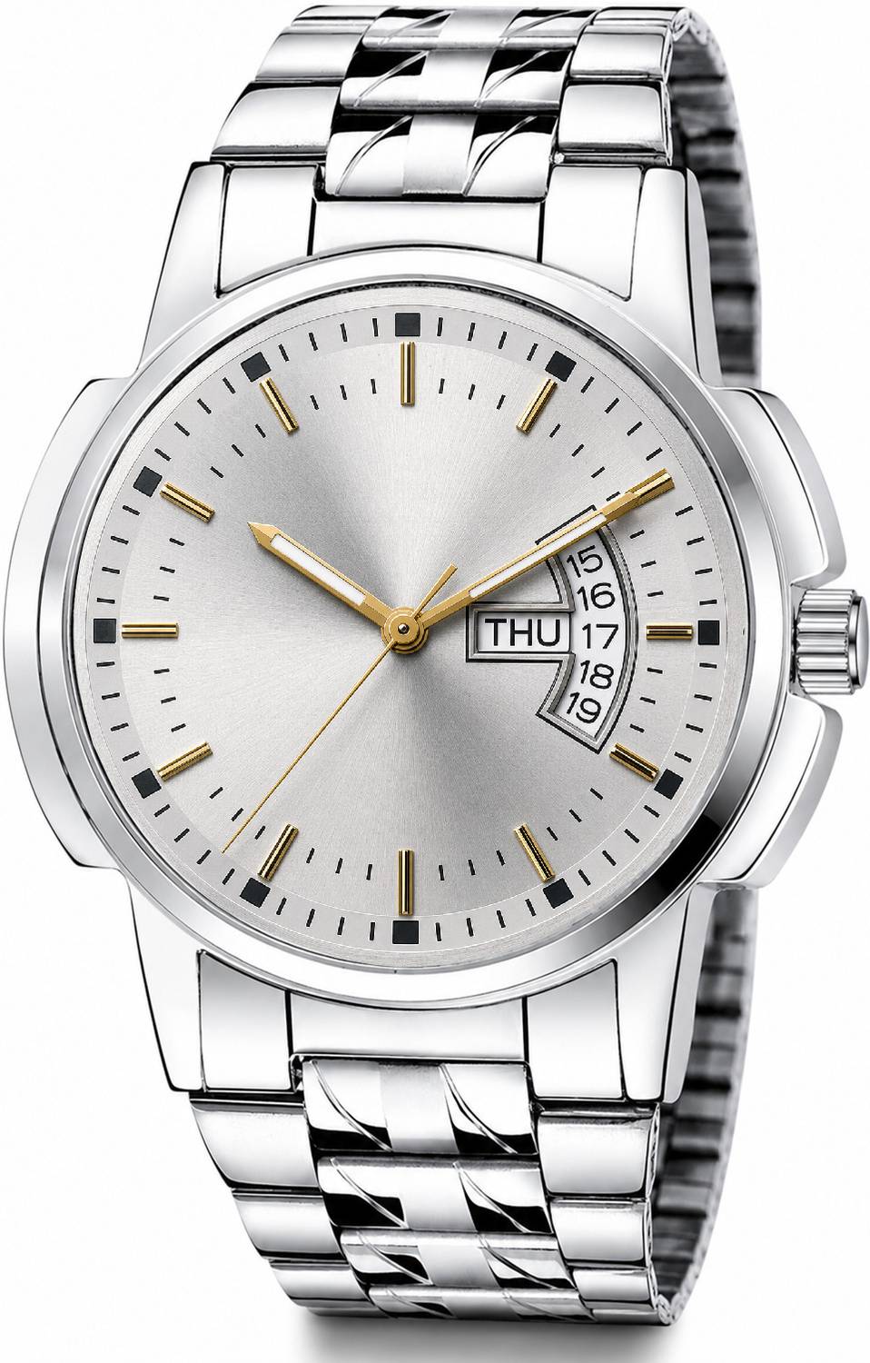 Qeltrixa Men's Silver Analog Watch - Image 1