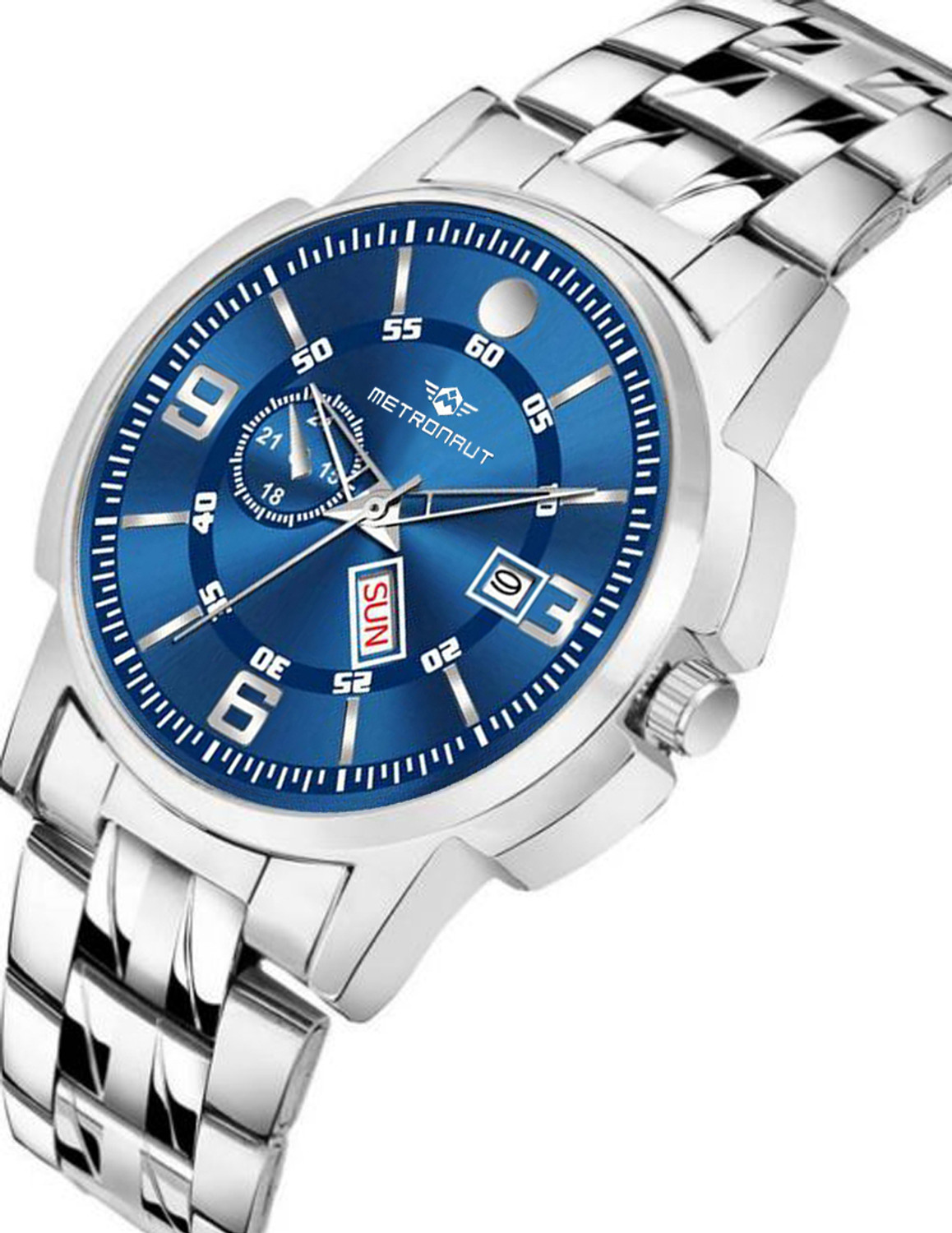 Image of METRONAUT MTR-2020 Timewear Stainless Steel Chain Watch For Mens Quartz Wrist Hands Branded Classic Analog Watch - For Men