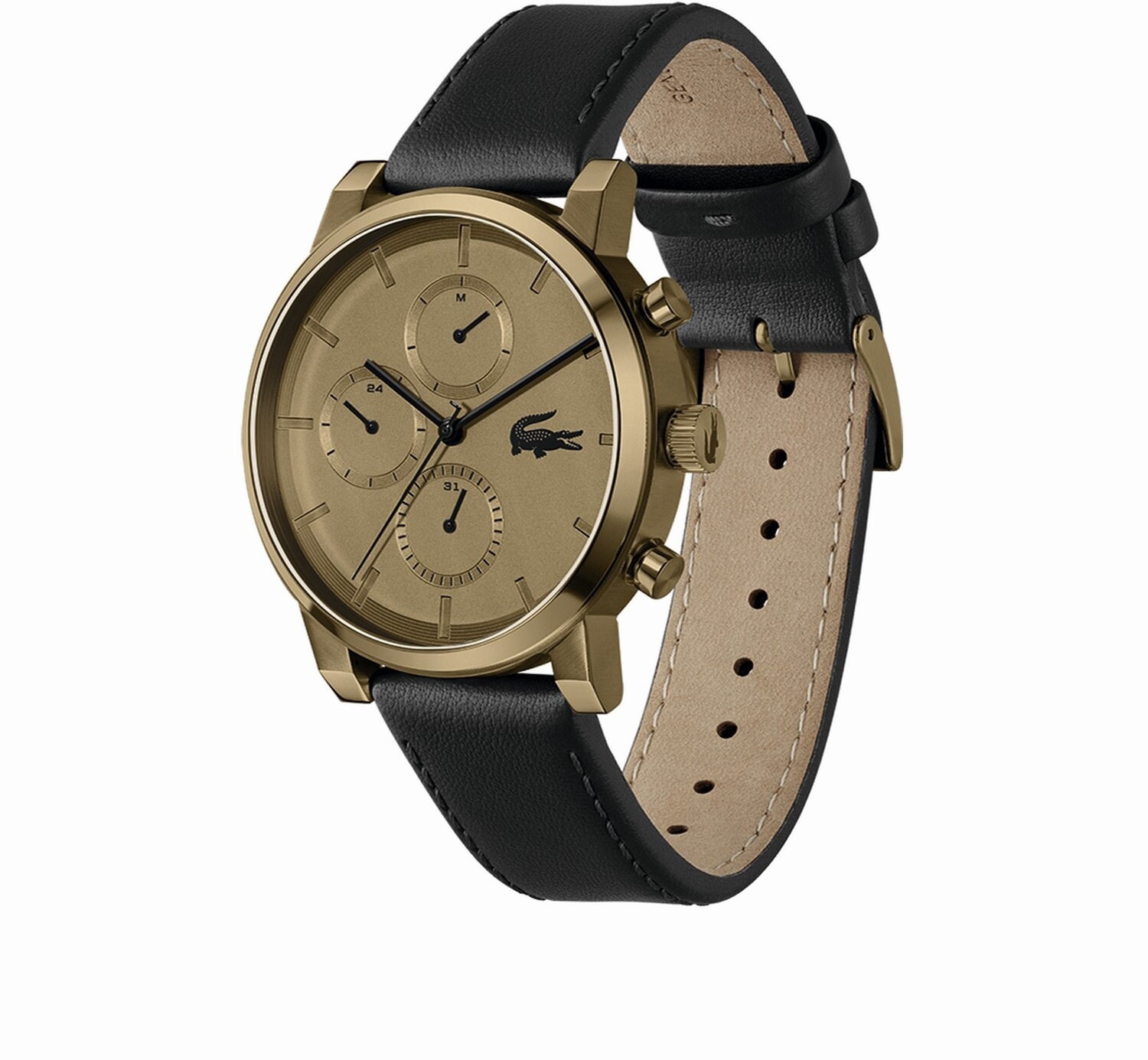 Image of LACOSTE REPLAY Lacoste Replay Qtz Multifunction Khaki Round Dial Men's Watch - 2011483 Analog Watch - For Men
