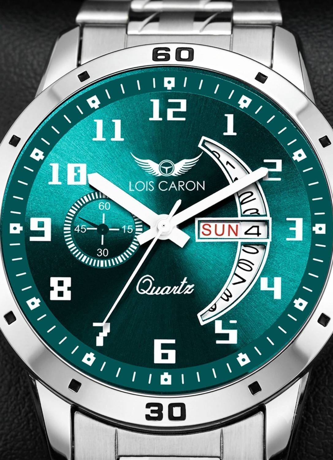 LOIS CARON LCS-8326 Green Dial Men's Watch - Image 4