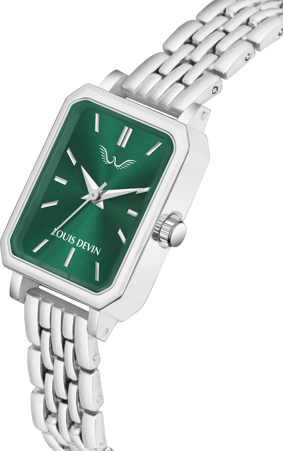 LOUIS DEVIN LD-LS193-GRN-CH Silver Women's Watch - Image 5