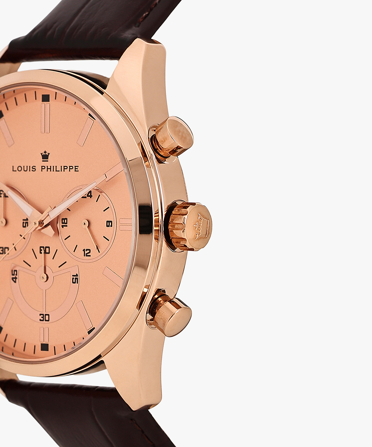 Image of Louis Philippe Chronograph Rose Gold Dial Analog Watch Analog Watch - For Men