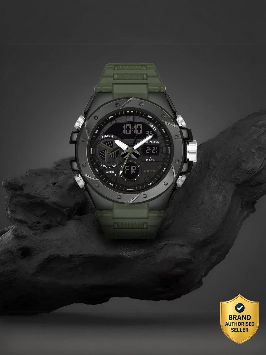 Carlington CT 9140 Green Endurance Series Analog-Digital Watch - Image 1