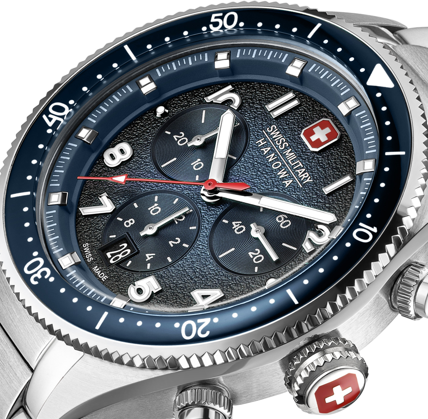 Image of Swiss Military Hanowa GREYHOUND CHRONO Swiss Made Analog Watch - For Men