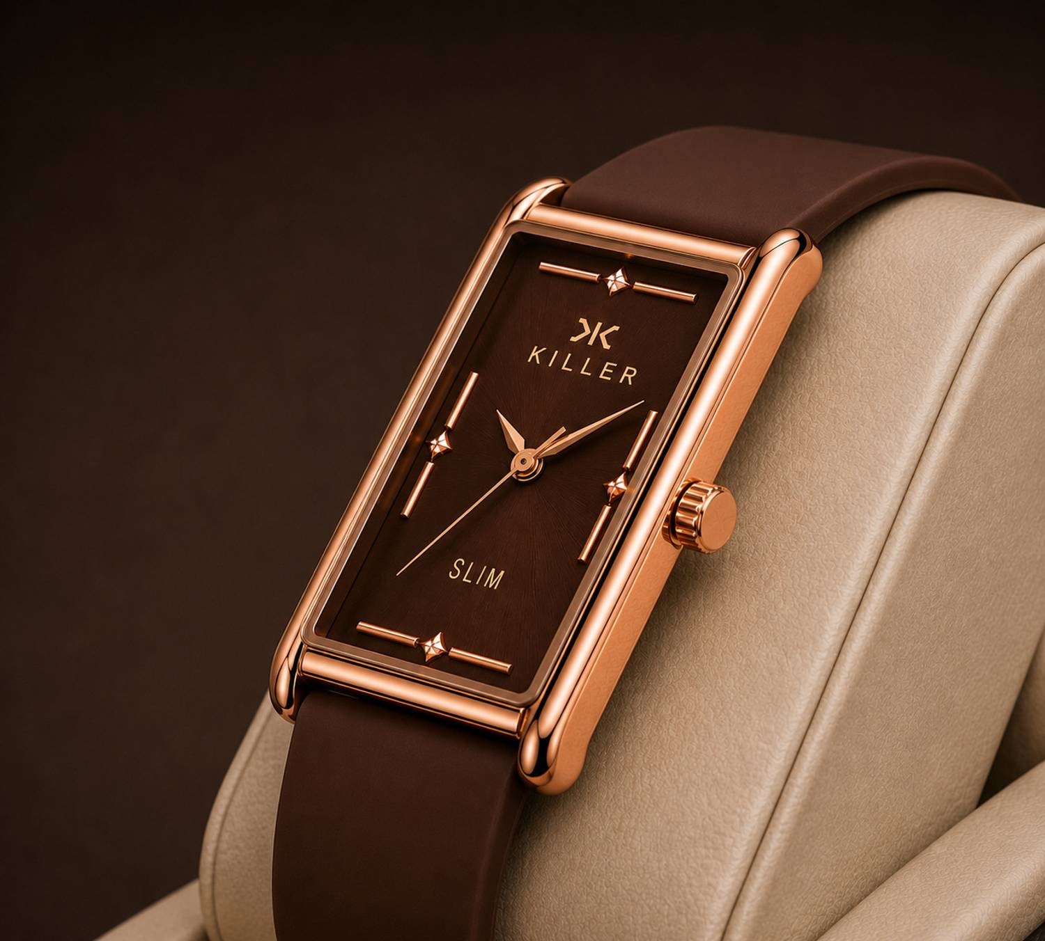 KILLER Brown Slim Dial Analog Watch - Men - Image 2