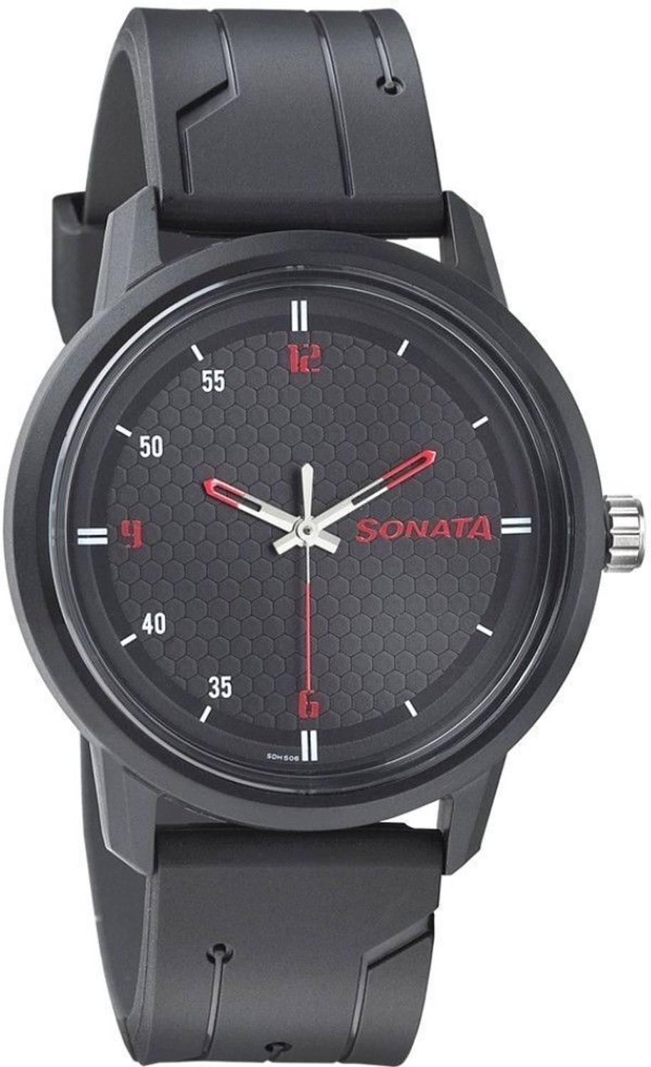 Sonata 77085PP04 Volt Black Dial Men's Watch - Image 2