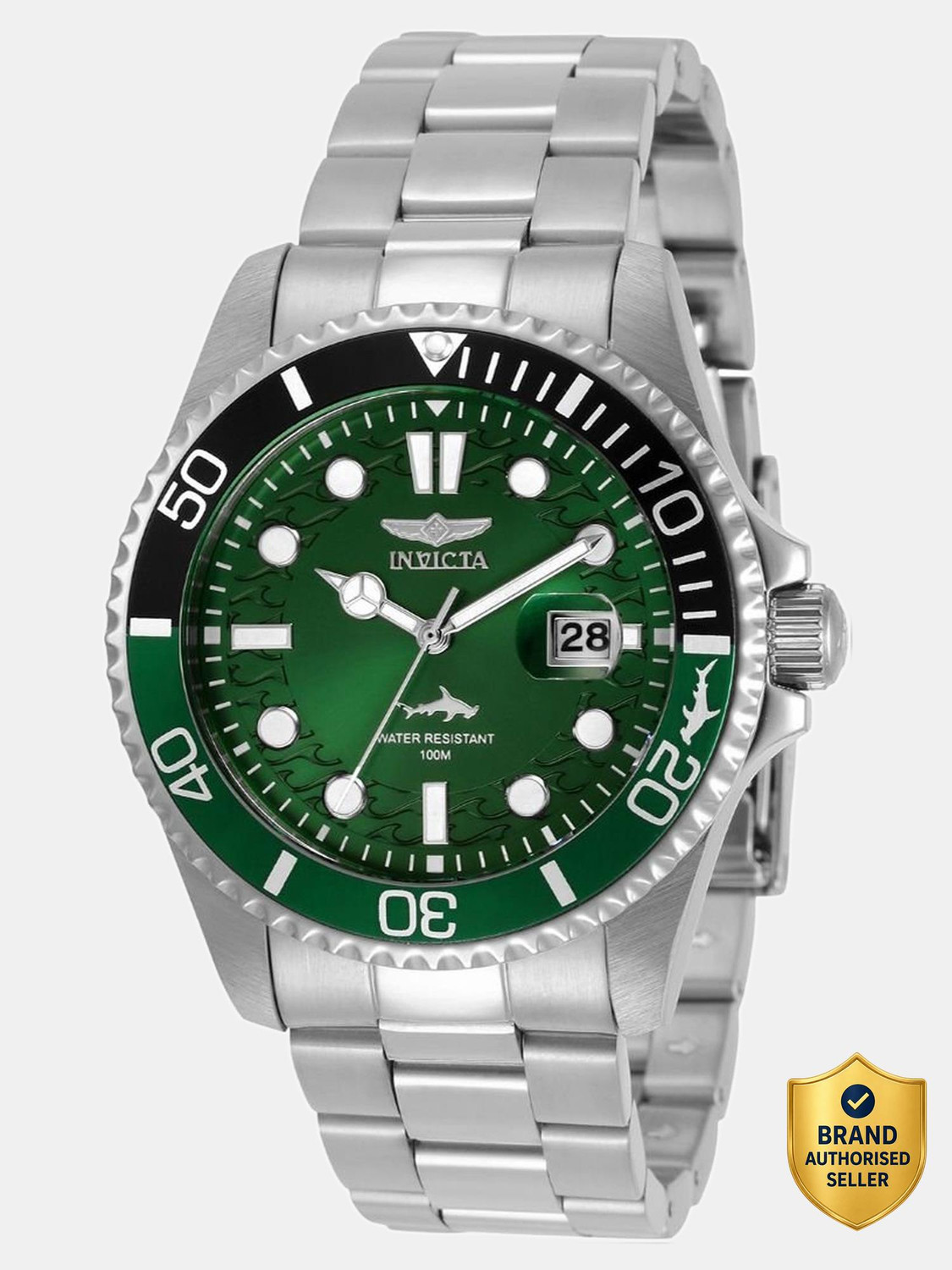 Image of INVICTA 30808 Pro Diver Quartz Green Dial Analog Watch - For Men