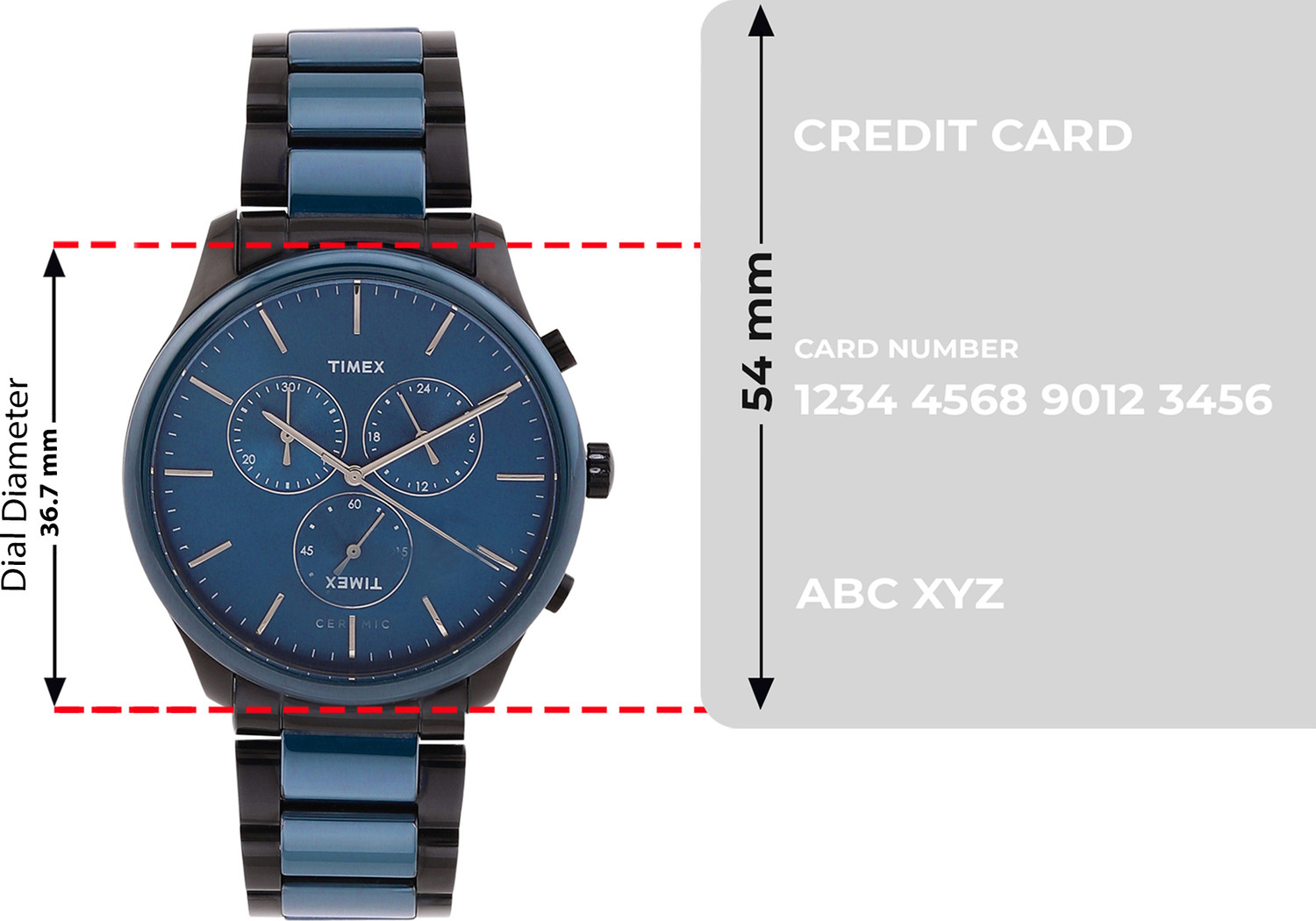 Image of TIMEX Round 43mm Blue Dial Analog Watch - For Men