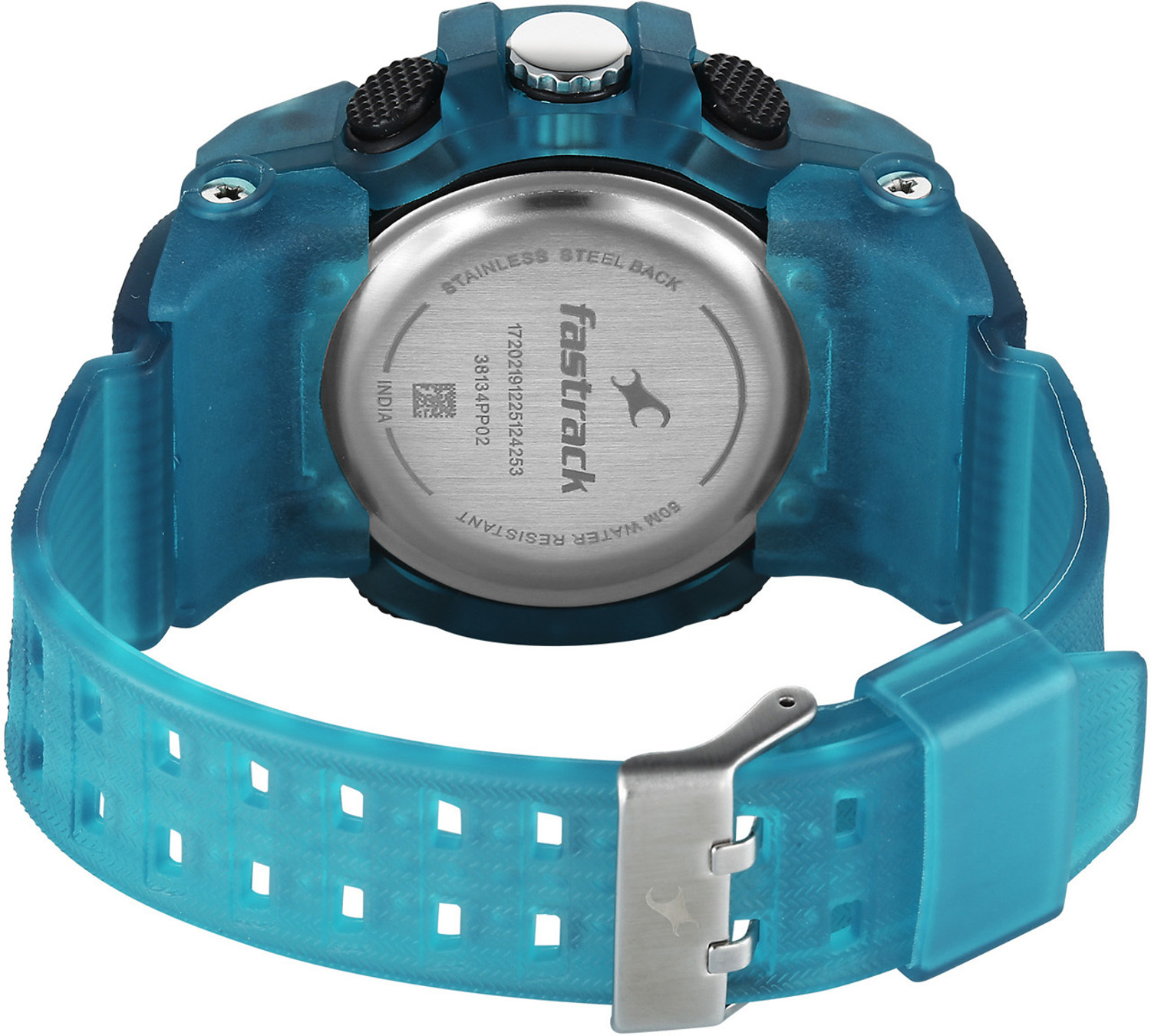 Image of Fastrack StreetStyle 6.0 Fastrack StreetStyle 6.0 AnaDigi Black Dial Blue Polyether Strap Analog-Digital Watch - For Men