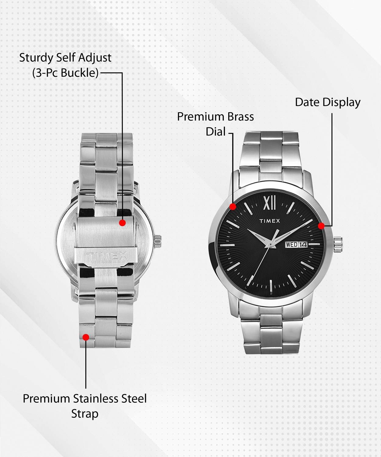 TIMEX Black Dial Analog Watch For Men - Image 3