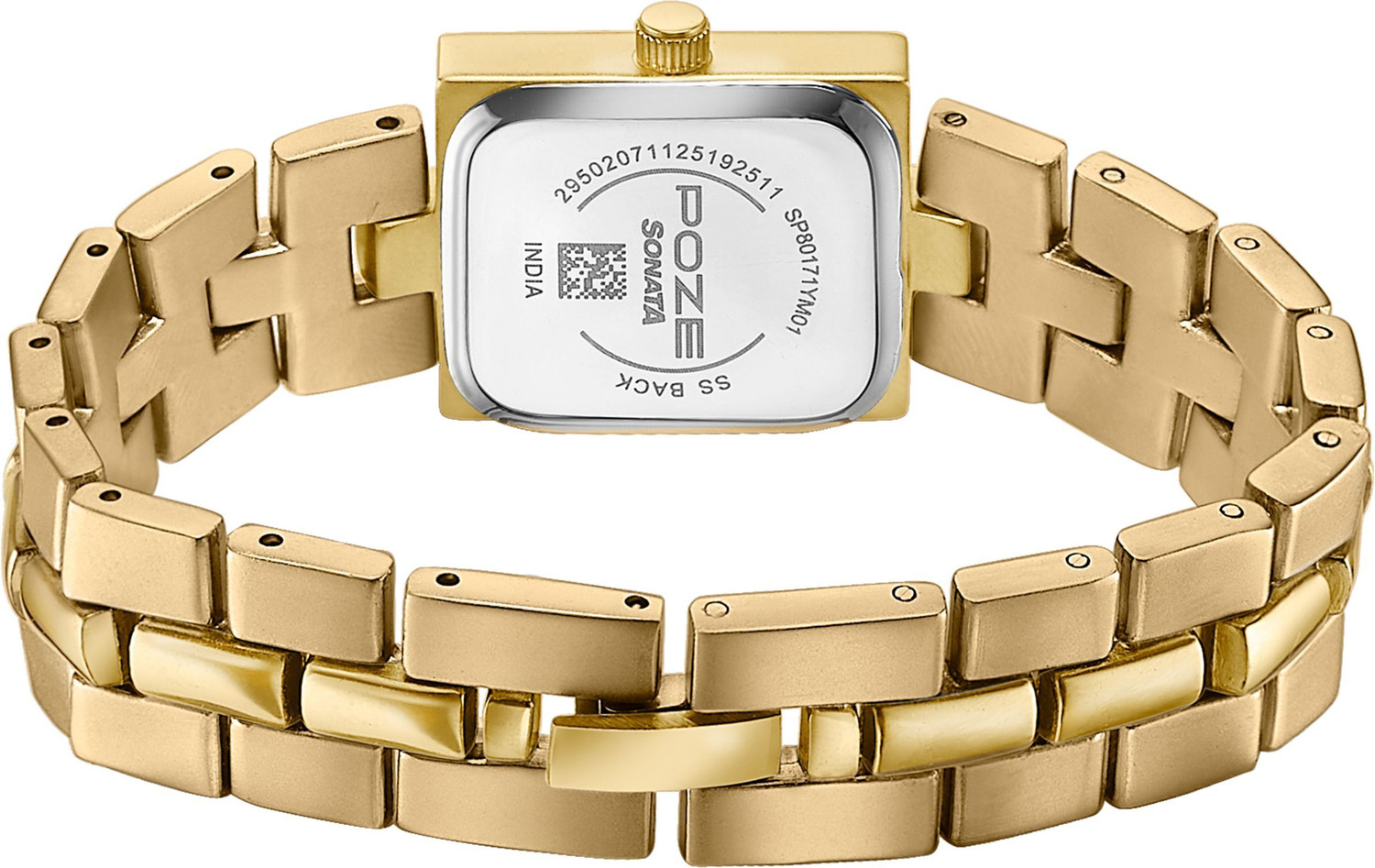 Image of SONATA Poze 8 Sonata Poze 8 Quartz Gold Dial IPG Alloy Strap Analog Watch - For Women