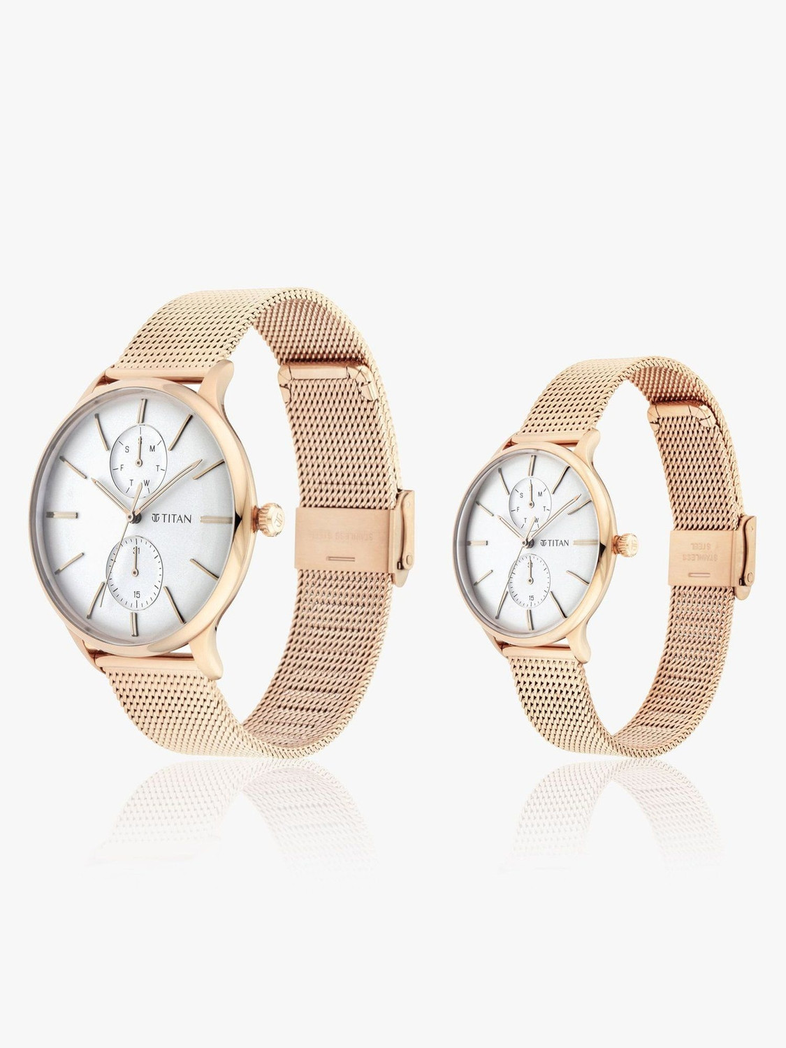 Image of Titan Modern Bandhan III Analog Watch - For Men & Women NT90162SM01,77105SM20W,90162SM01,NU90162SM01,NU9400394203WM01