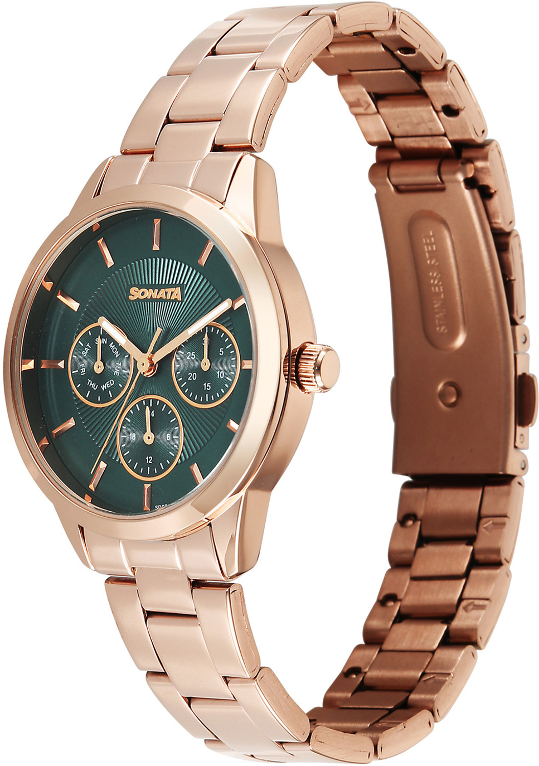 Image of SONATA Festive 2.0 Sonata Festive 2.0 Quartz Green Round Dial Women's Watch / Analog Watch - For Women