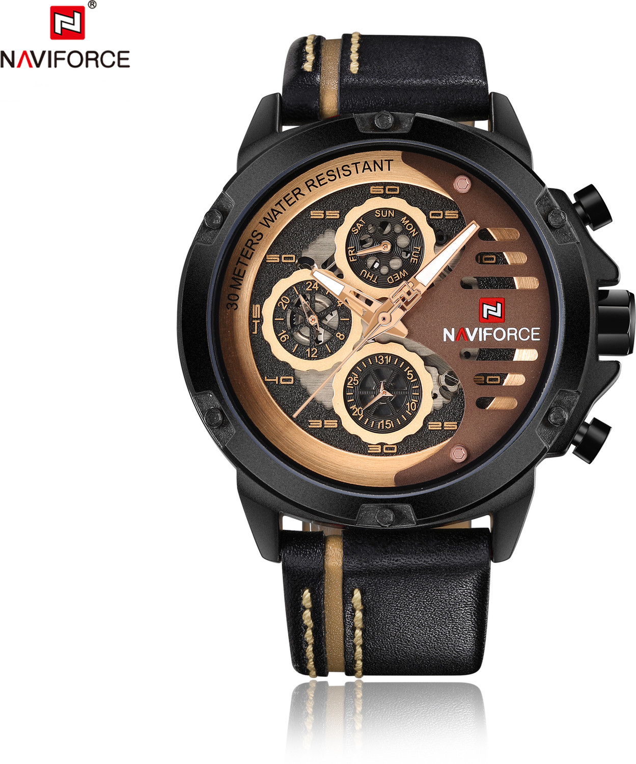 Image of NAVIFORCE NAVIFORCE 9110 NF9110 Analog Watch - For Men
