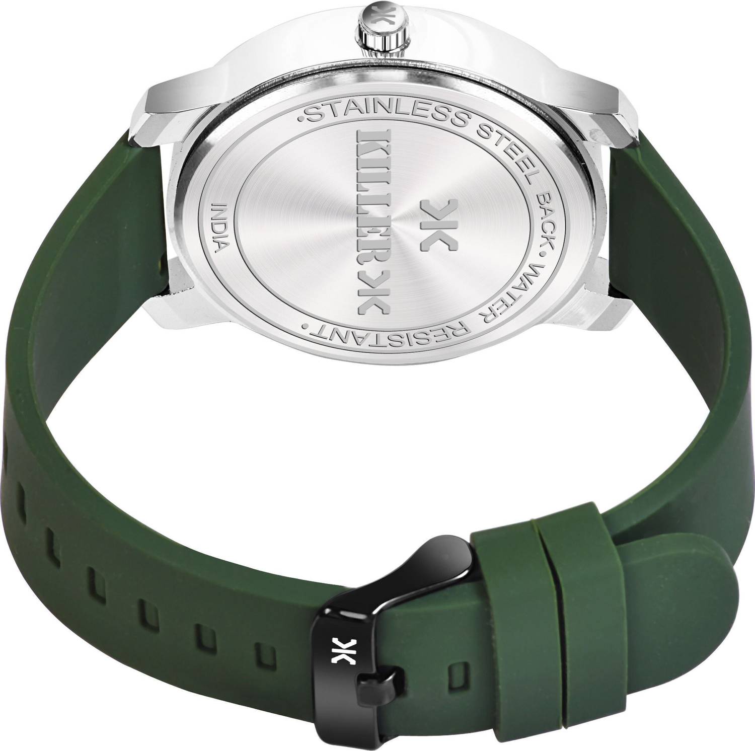 KILLER Green Dial Silicone Strap Analog Watch for Men - Image 3