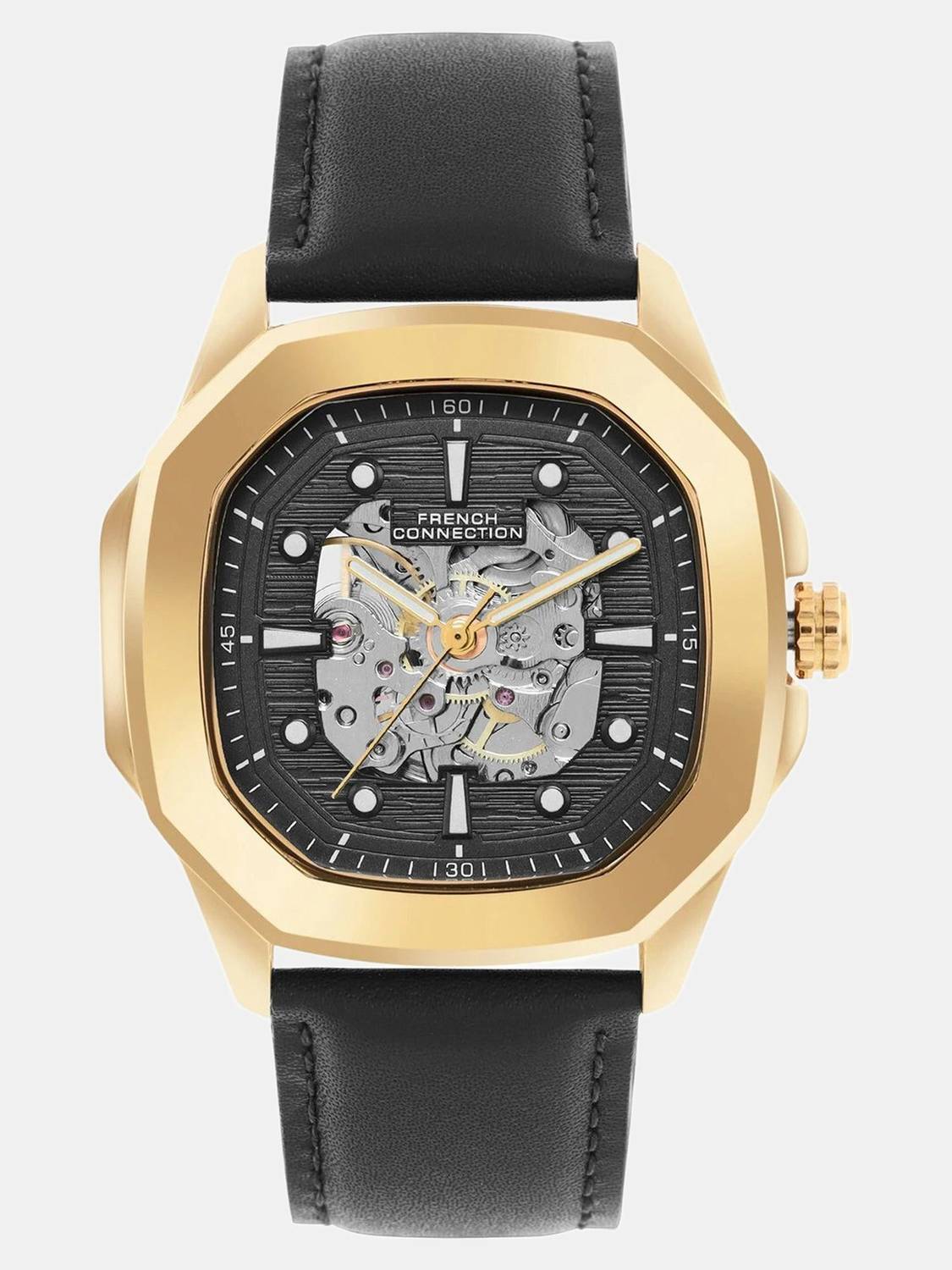 French Connection Black Automatic Watch for Men - Image 2