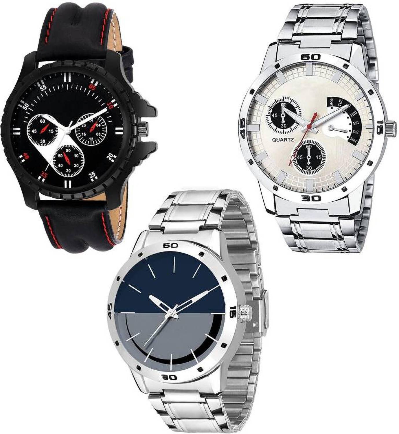 Analog Watch - For Men Special Super Quality Analog Watches Combo Look Like Handsome for Boys and Mens Pack of - 3(436-437-438 - Image 2