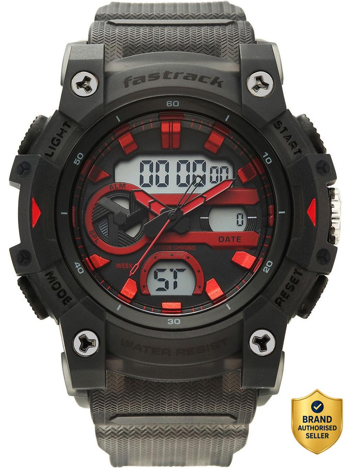 Image of Fastrack StreetStyle 6.0 Fastrack StreetStyle 6.0 AnaDigi Black Dial Black Polyether Strap Analog-Digital Watch - For Men