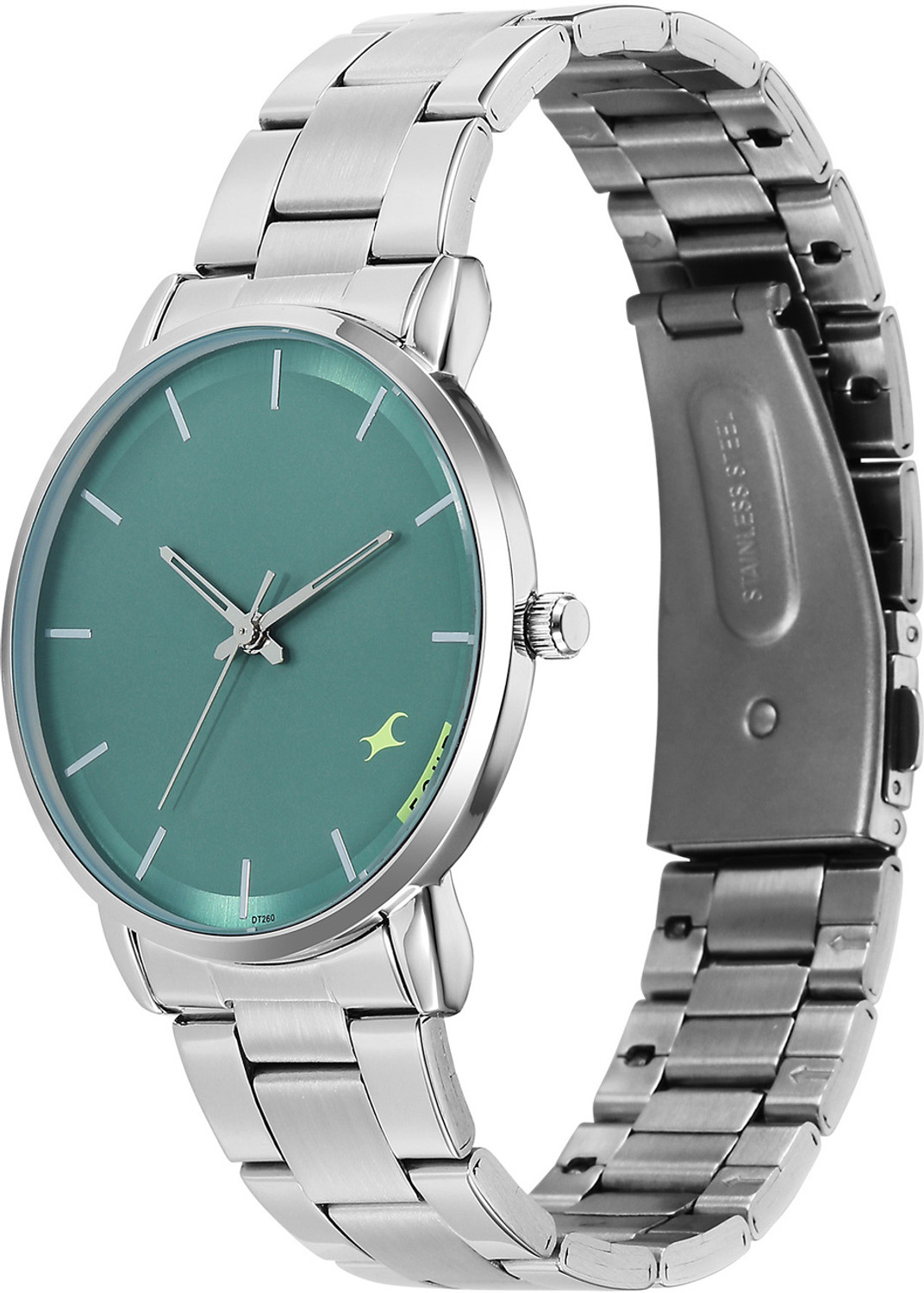 Image of Fastrack Stunners X Fastrack Stunners X Quartz Green Dial Steel Stainless steel Strap Analog Watch - For Men