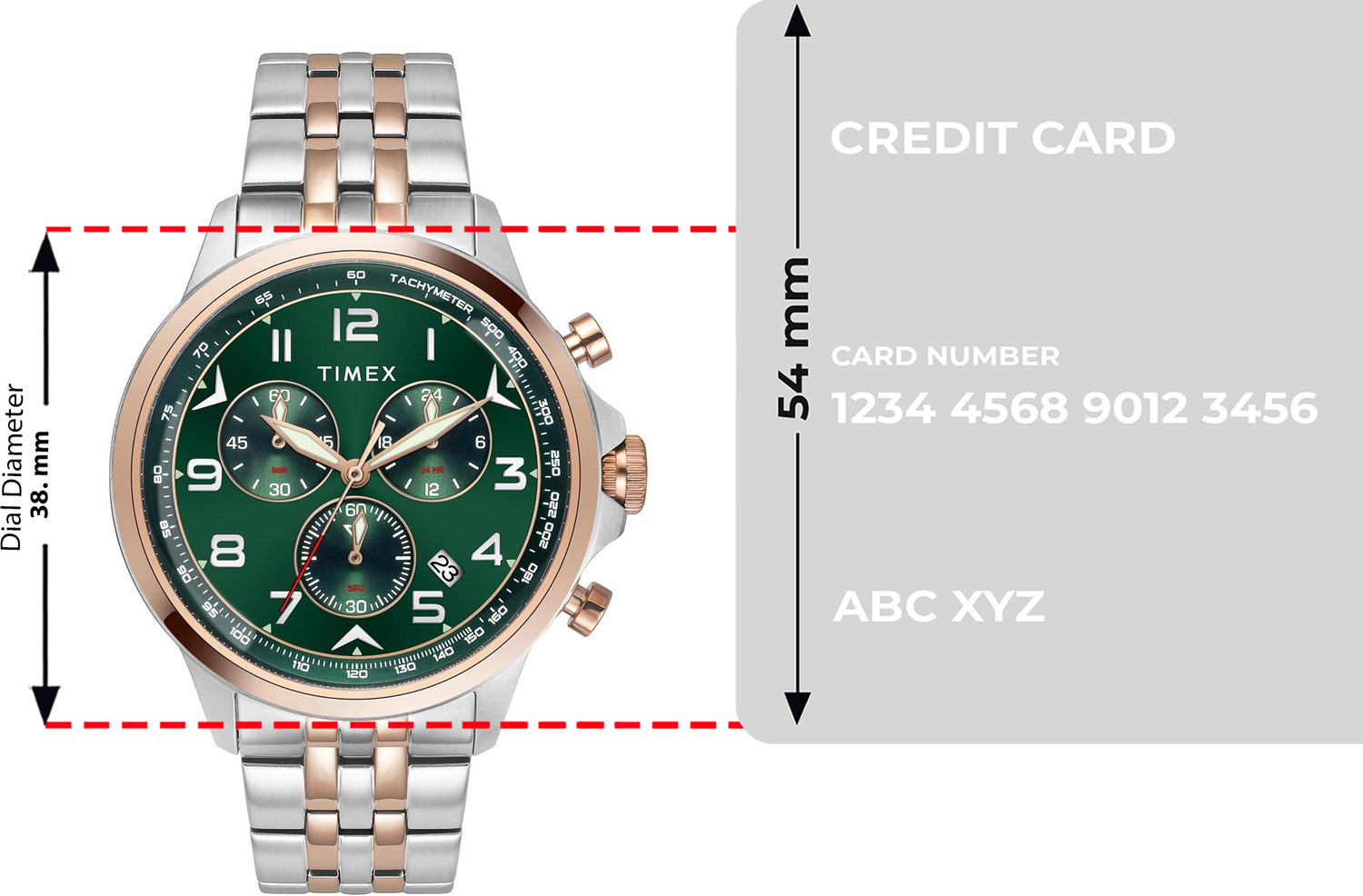 Image of TIMEX TWEG25102 Vector Round 48mm Green Dial Analog Watch - For Men