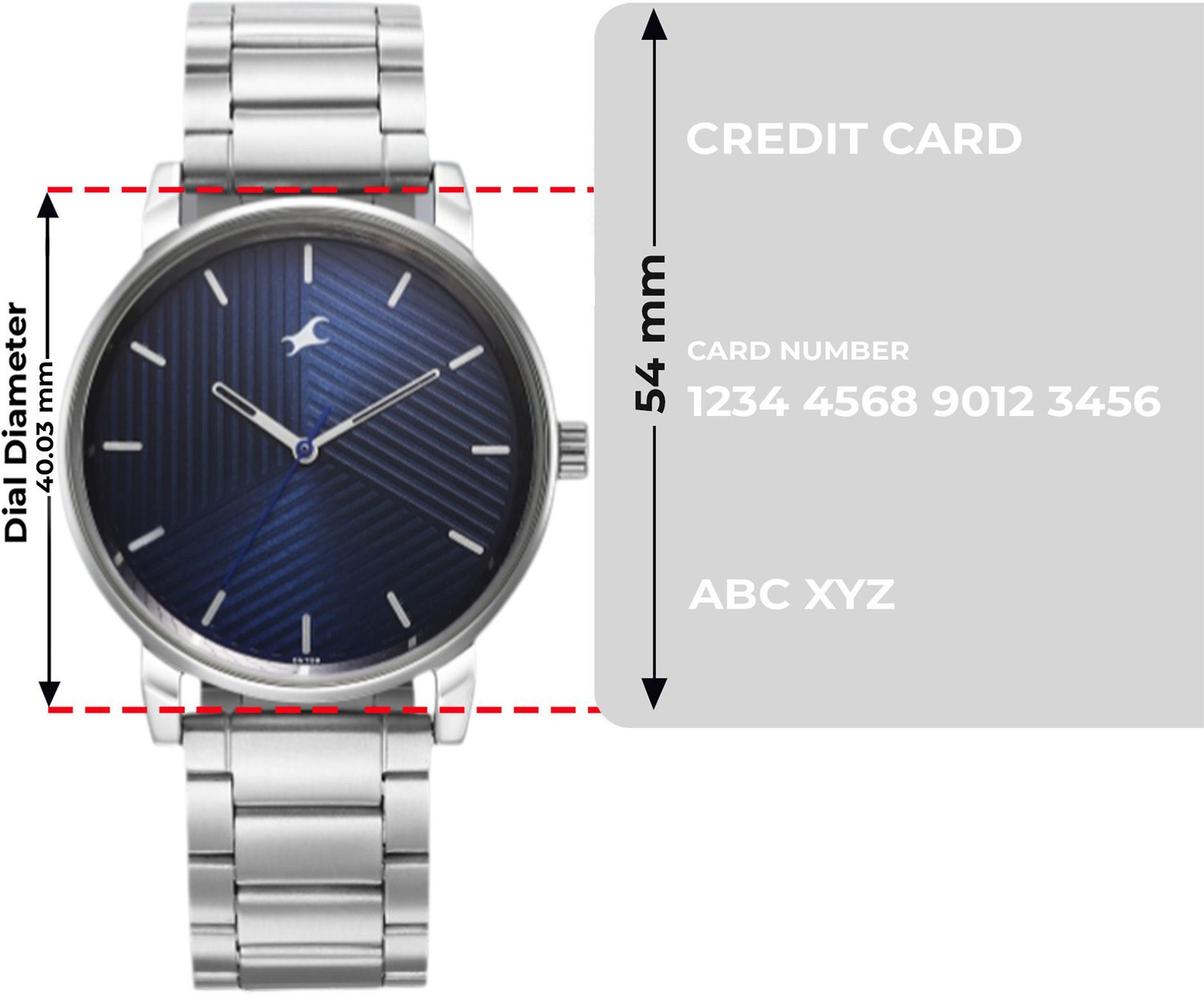 Image of Fastrack Stunners 6.0 Fastrack Stunners Blue Dial Silver Metal Strap Analog Watch - For Men