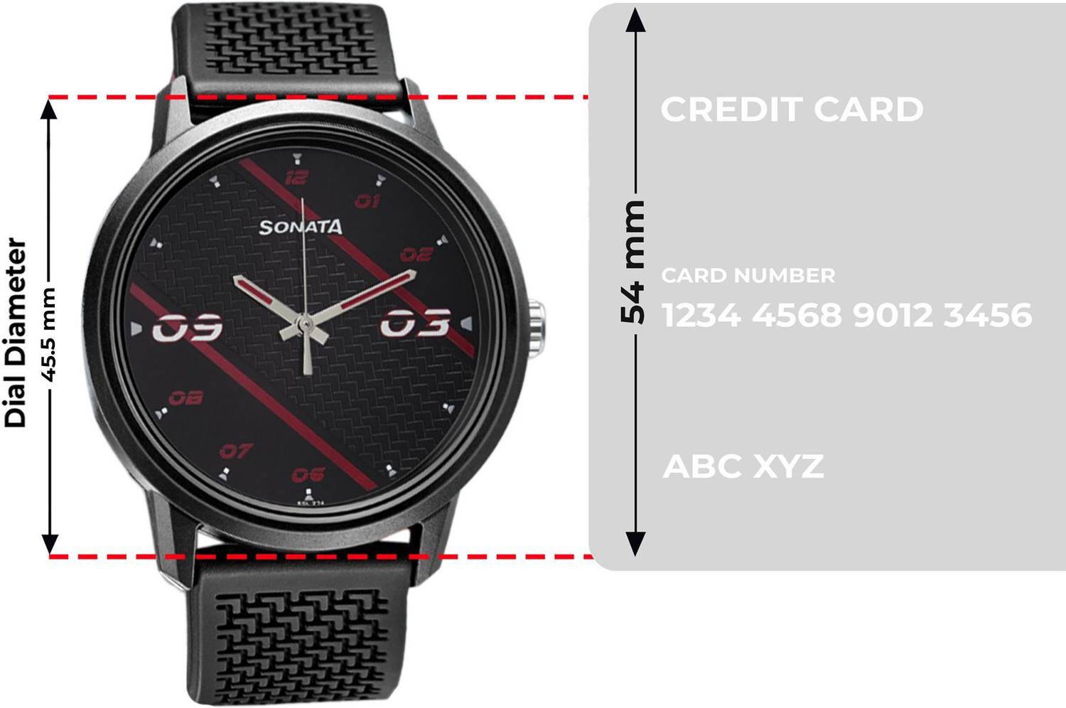 Sonata Volt Black Dial Black Polyurethane Strap Analog Watch - Image 4