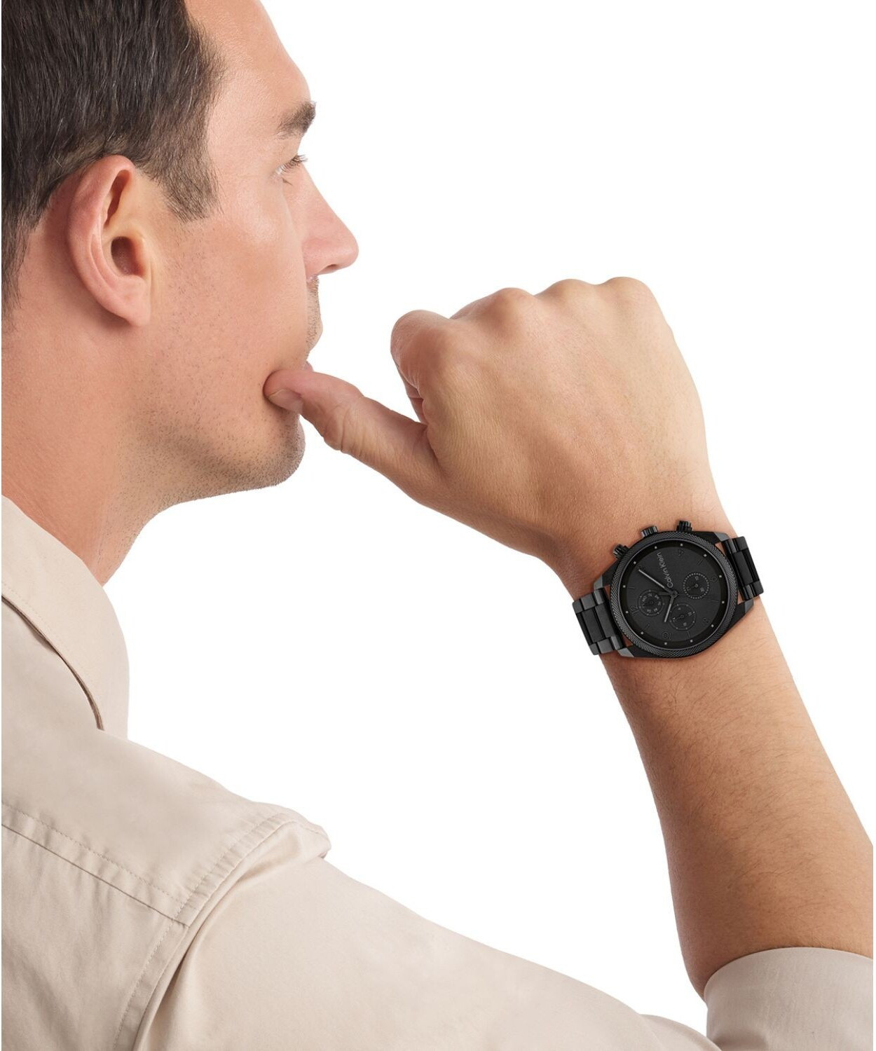 Image of Calvin Klein Impact Calvin Klein Impact Qtz Multifunction Black Round Dial Men's Watch / Analog Watch - For Men