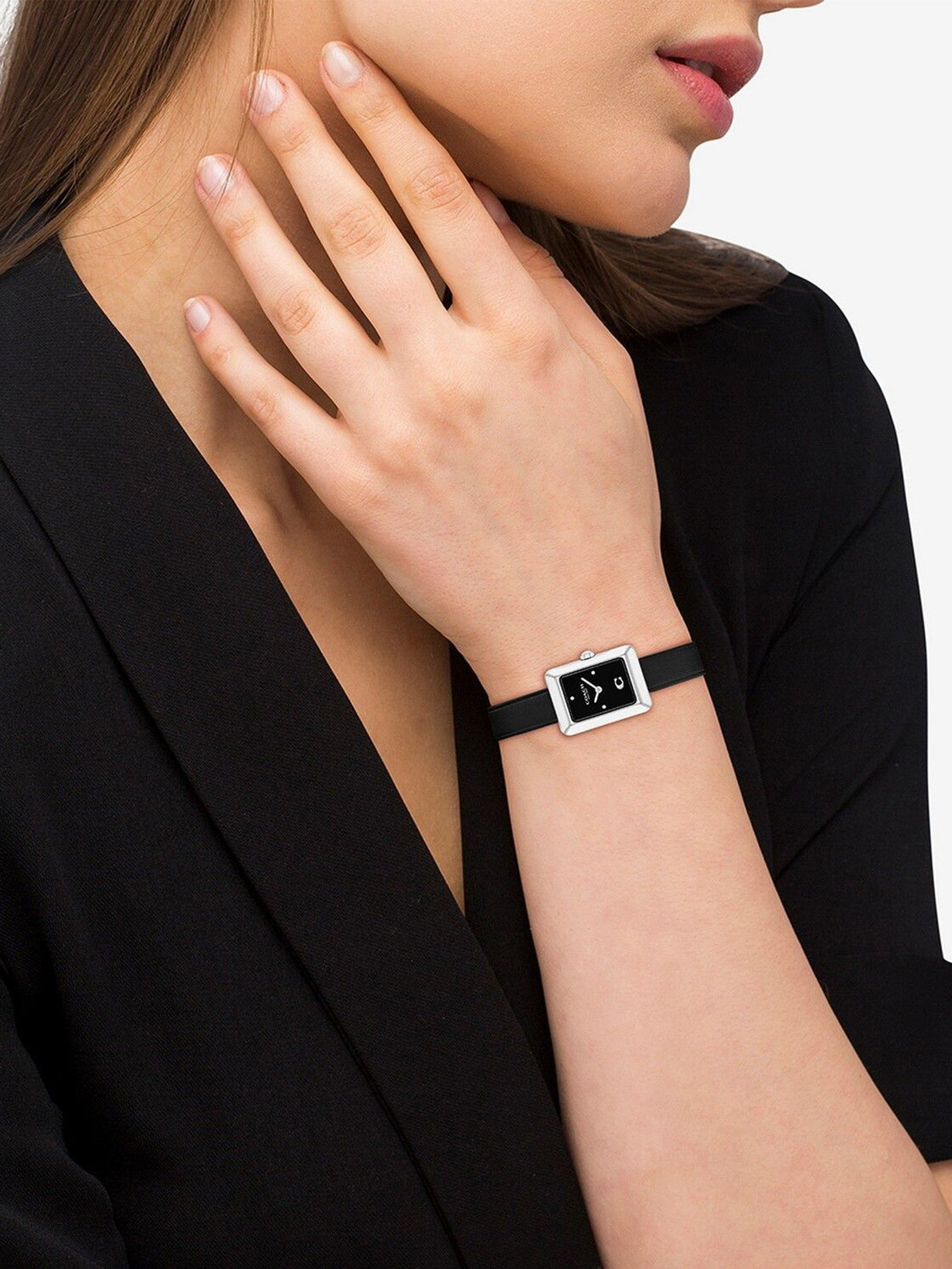 Image of COACH MARA Coach Mara Qtz Basic Mini Black Rectangle Dial Women's Watch - 14504583 Analog Watch - For Women