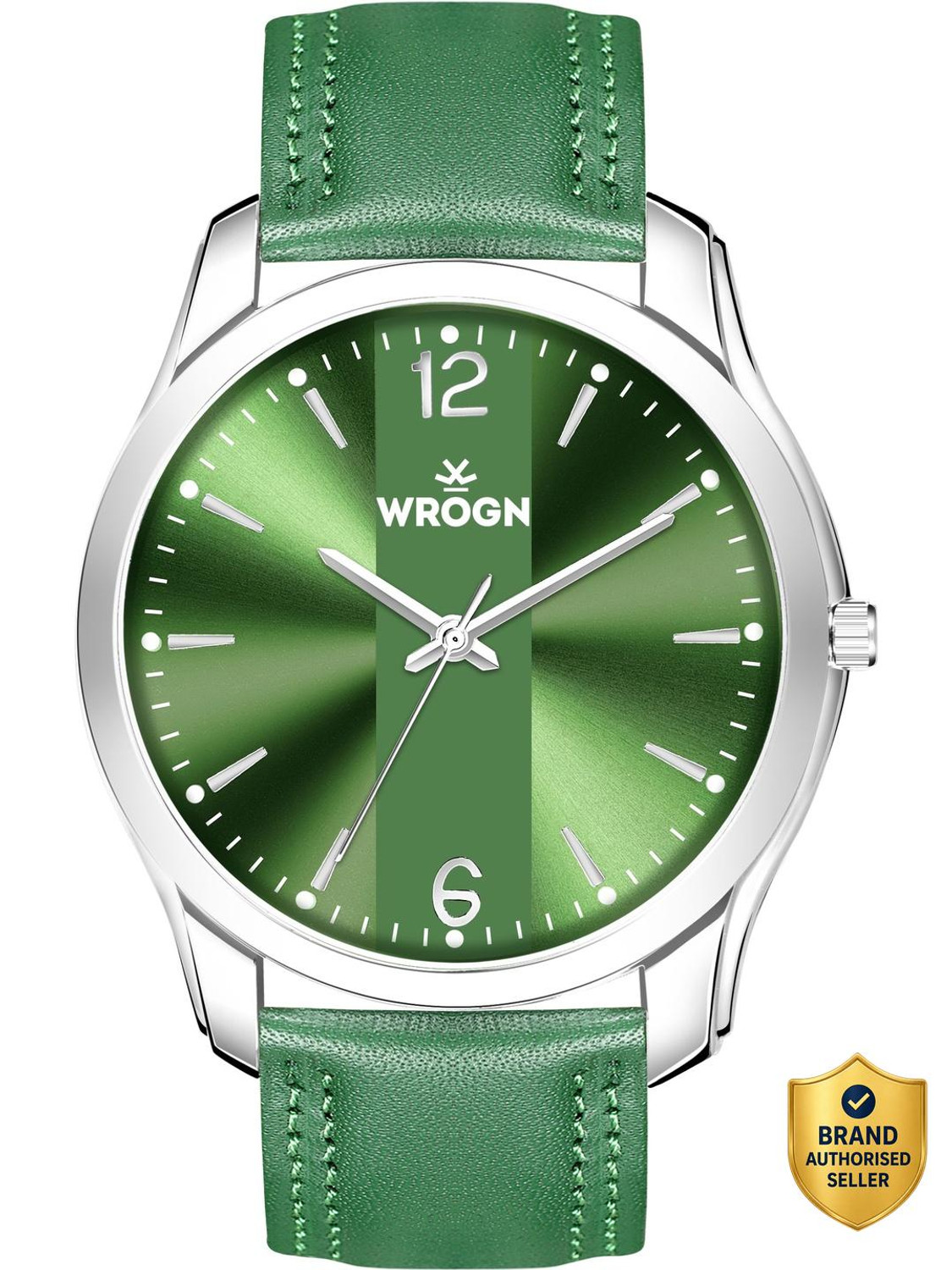 Image of WROGN WR-6602-Green Big Dial Analog Watch - For Men