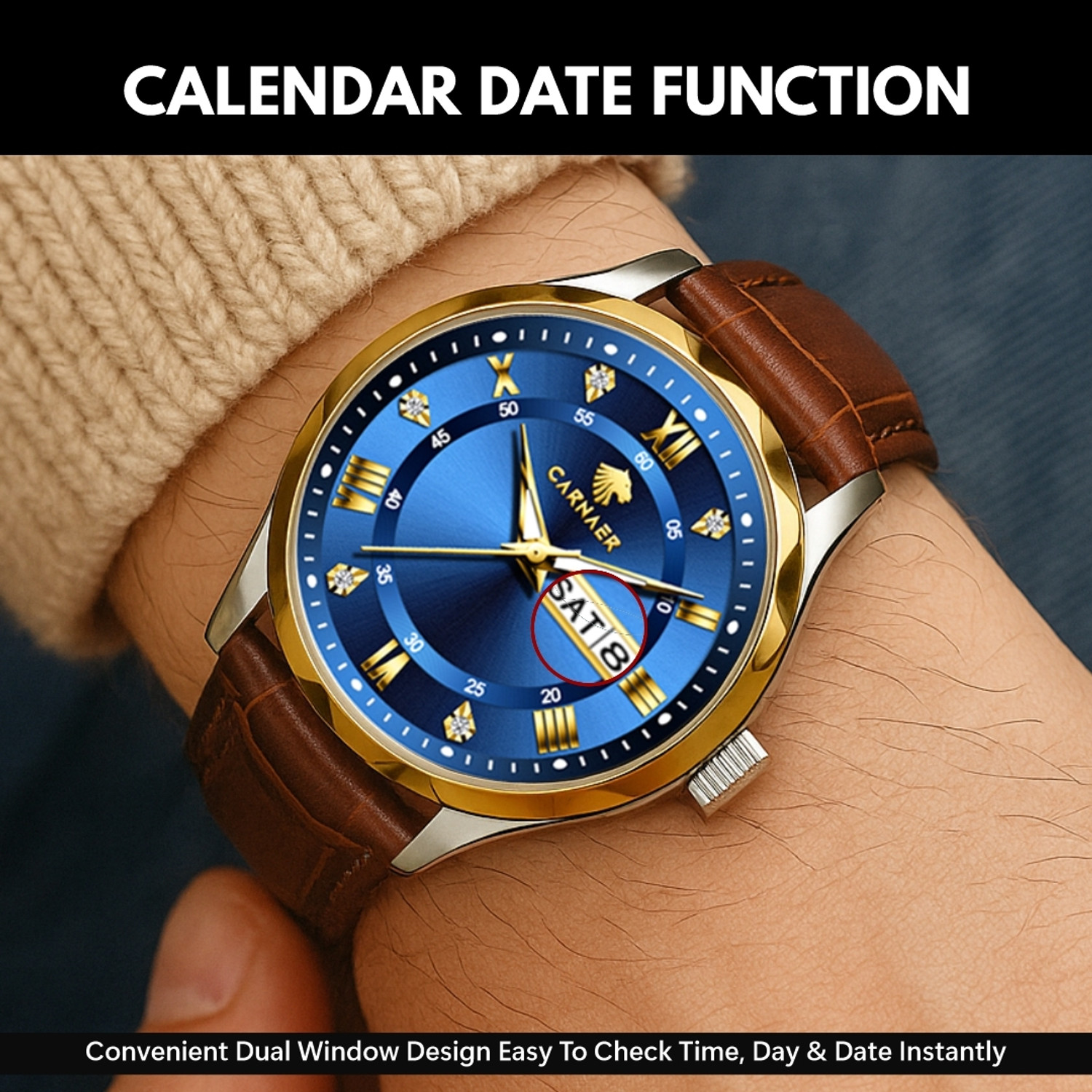 Image of Carnaer Wrist Watch for men , boys, gents Imperium Analog Watch - For Men