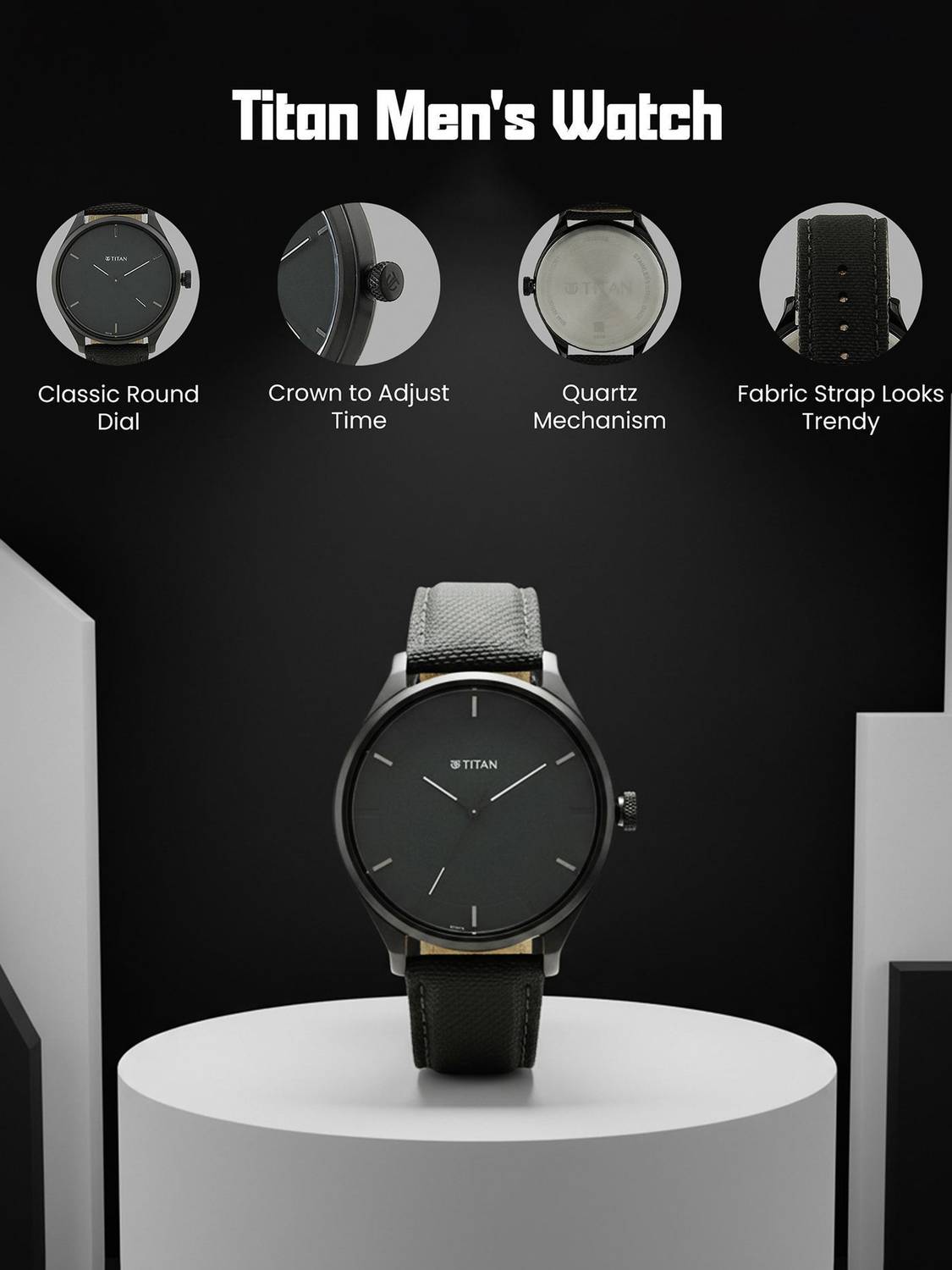 Titan Workwear Green Dial Men's Watch - Image 4