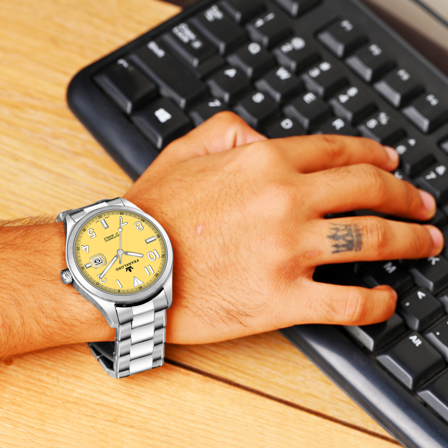Image of FRANKLORD Rudra Luxury Regal Sapphire Analog Watch - For Men