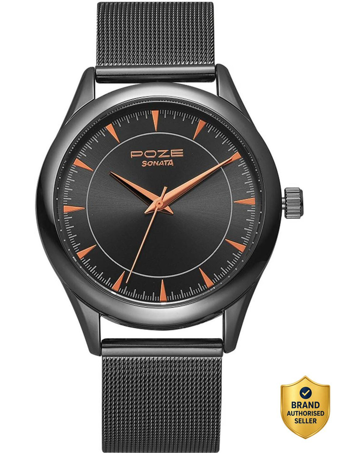 Image of SONATA Poze by Sonata Quartz Analog Grey Dial Stainless Steel Strap Watch for Men Analog Watch - For Men