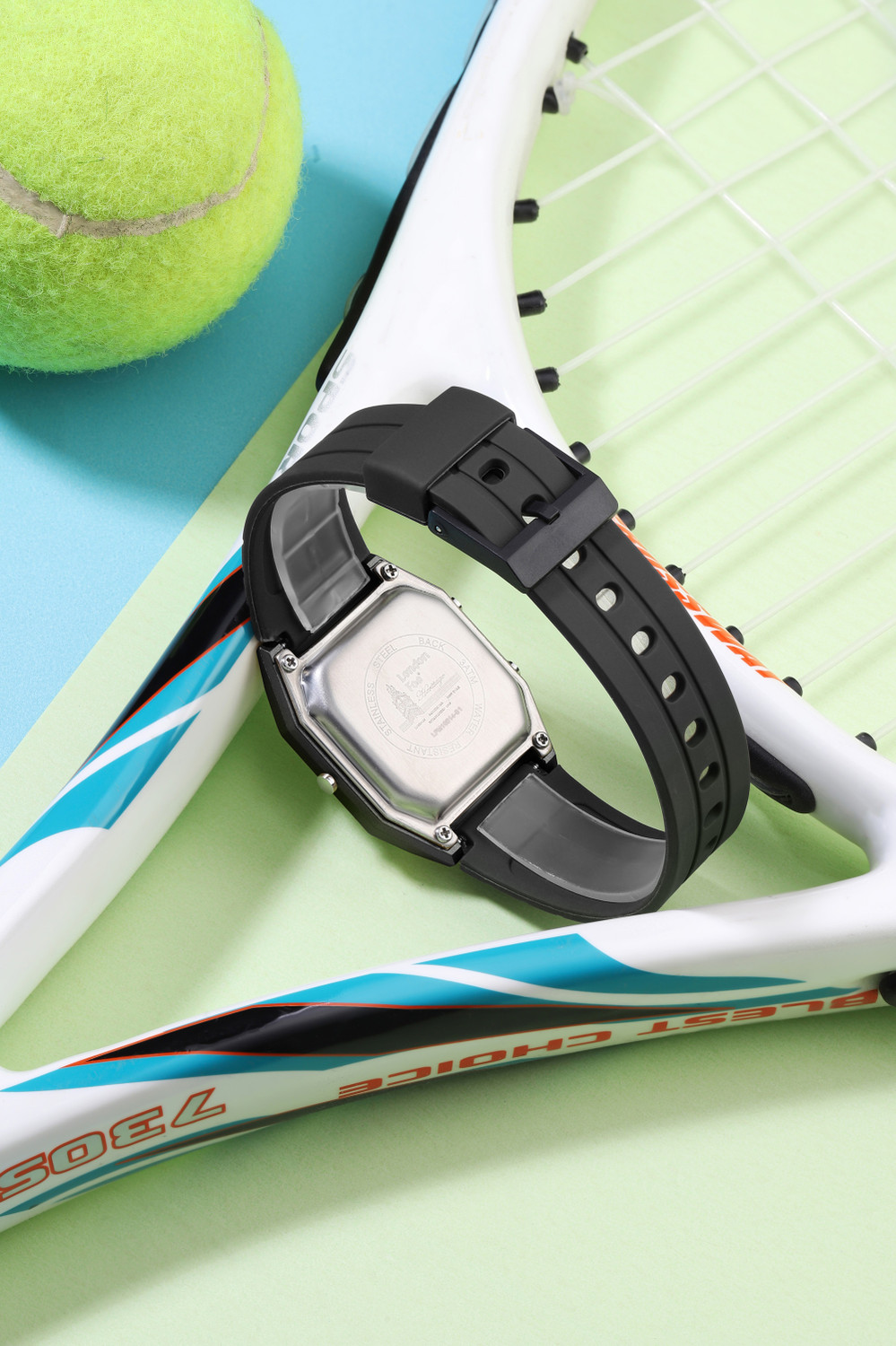 Image of London Fog Black Dial, Octagonal Black Case, Dual Time Display and Black Silicone Strap Analog-Digital Watch - For Men