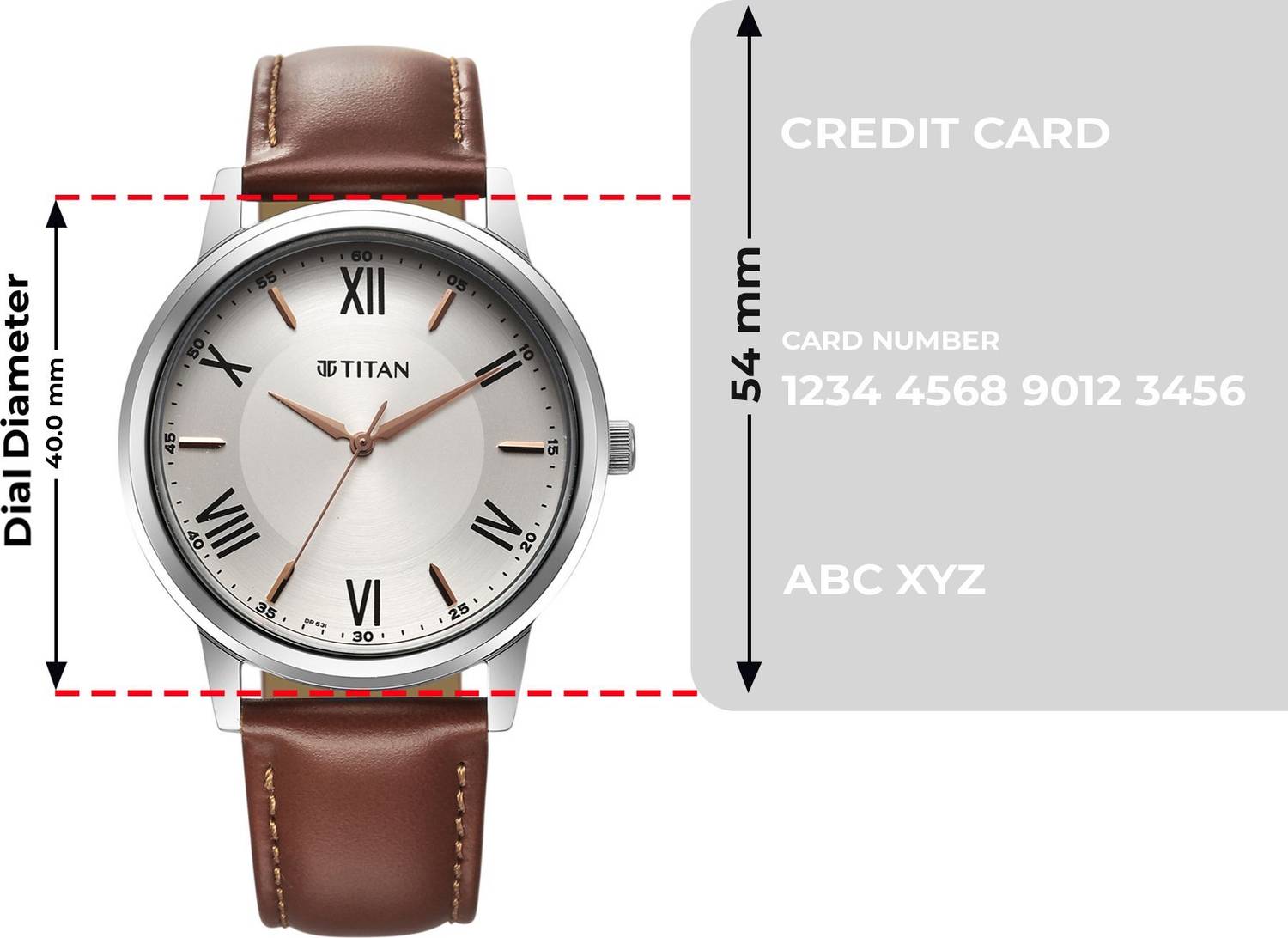 Titan Karishma Silver Dial Brown Leather Strap Watch - Image 4