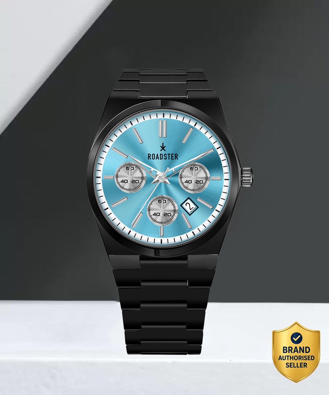 Image of Roadster RDSTR-9504 Roadster Original Black Plated Scratch Resistant Chrono Date Watch For MensBoys Analog Watch - For Men