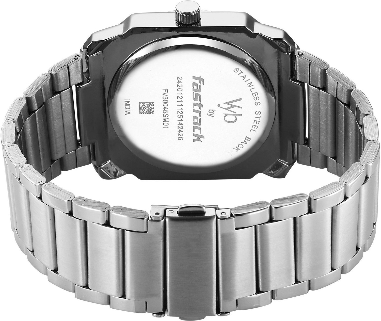 Image of Fastrack Vyb Challenger Fastrack Vyb Challenger Quartz Green Dial Silver Stainless Steel Strap Analog Watch - For Men