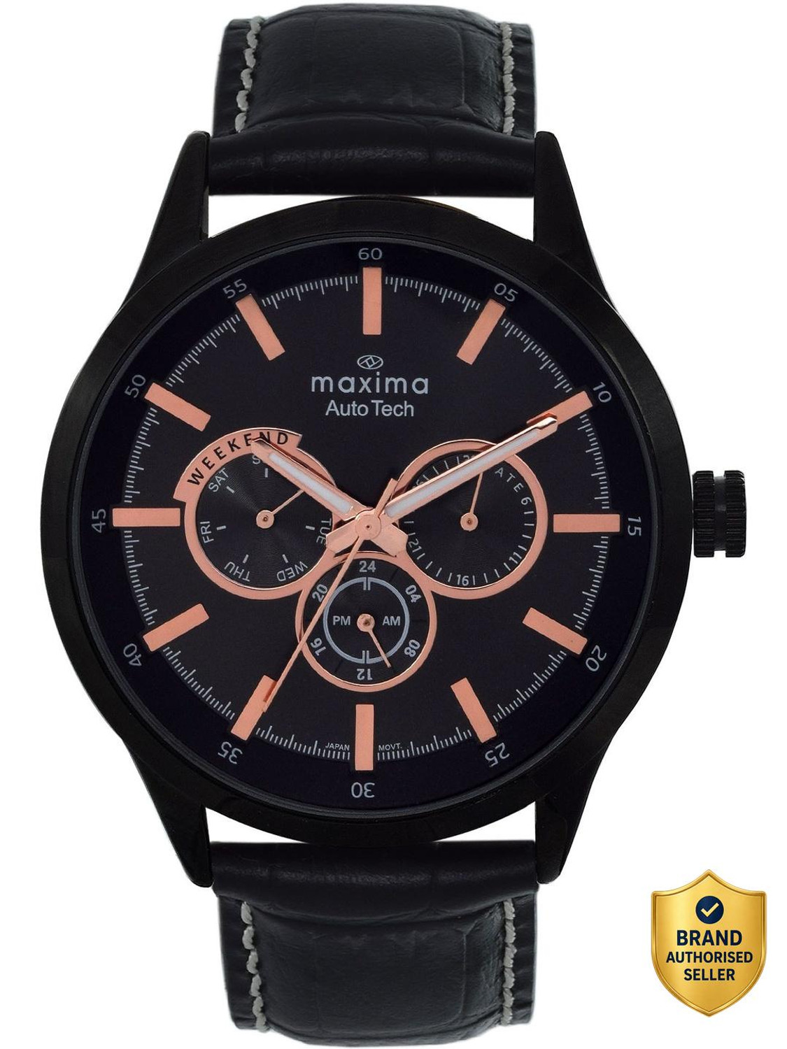 Image of MAXIMA Auto Tech Collection Auto Tech Collection Multifunction Black Dial Analog Watch - For Men