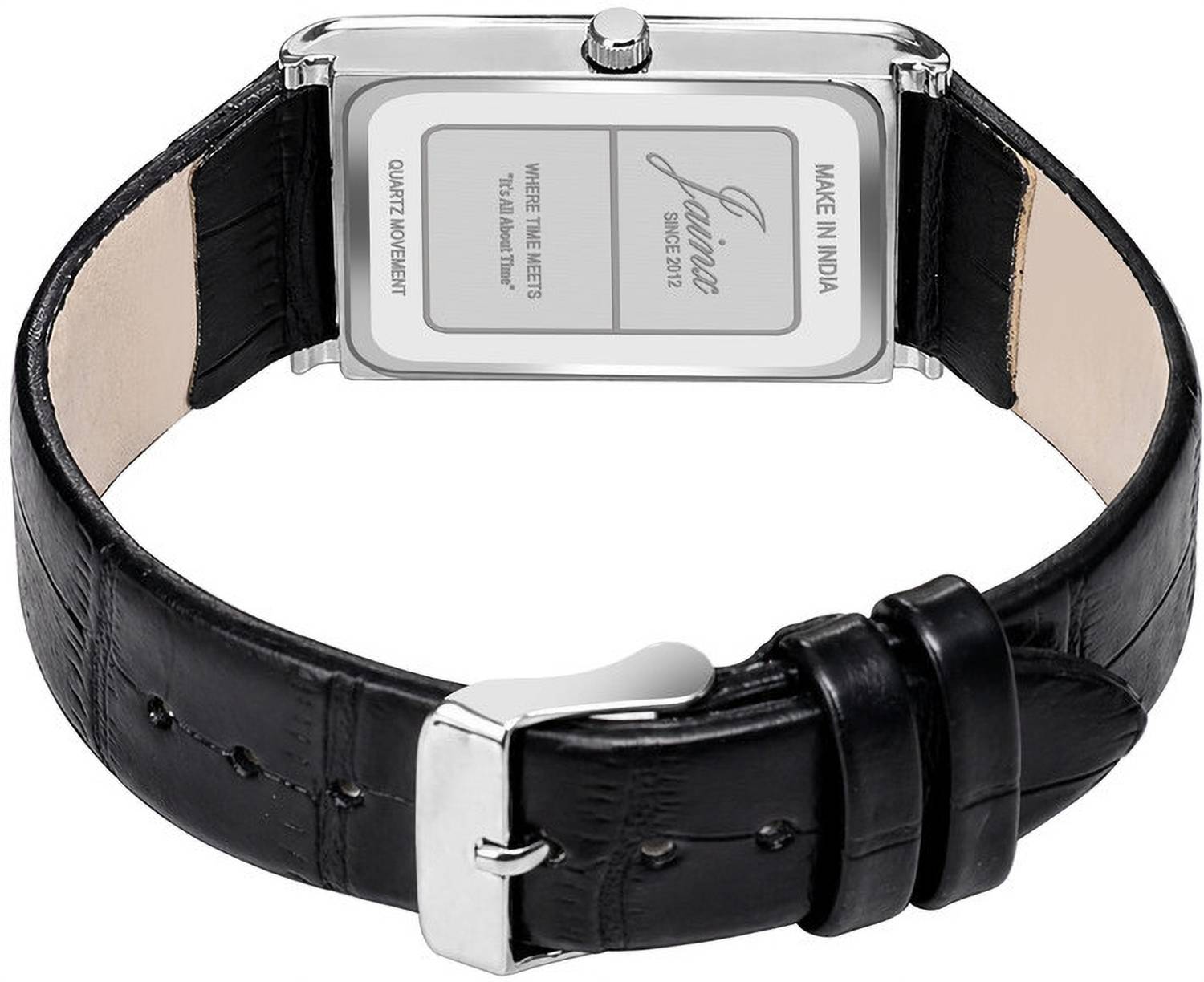 JAINX JM7250 Black Leather Strap Analog Watch - Image 4