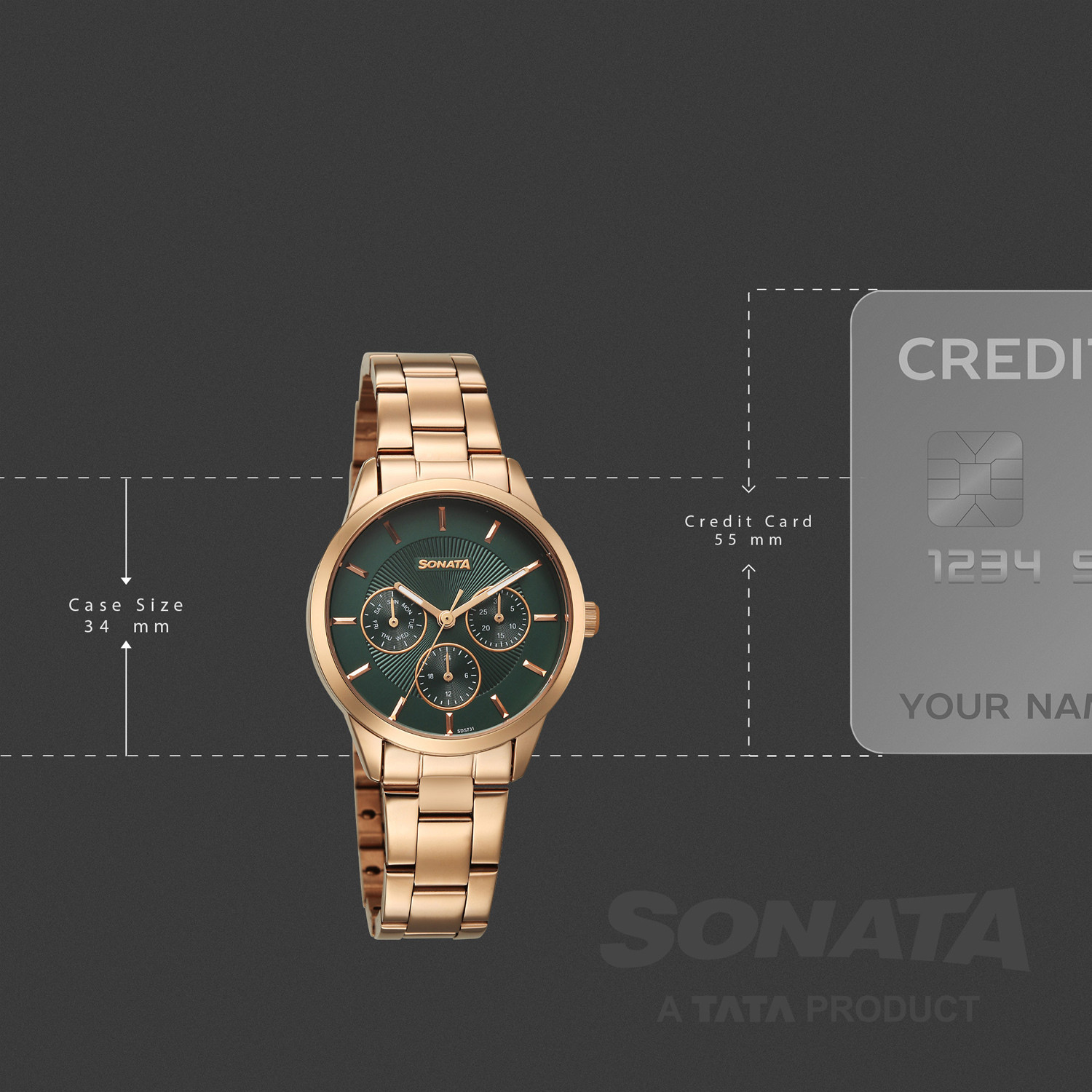 Image of SONATA Festive 2.0 Sonata Festive 2.0 Quartz Green Round Dial Women's Watch / Analog Watch - For Women