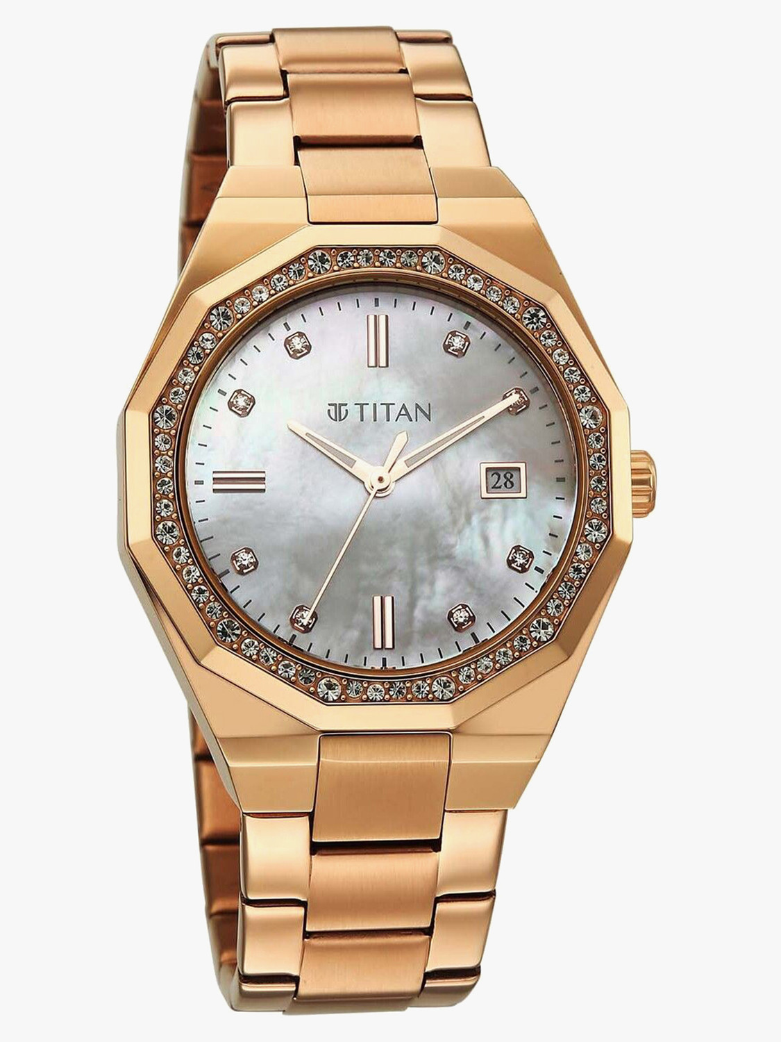 Image of Titan Ladies Purple Titan Ladies Purple MOP Round Dial Women's Watch / Analog Watch - For Women