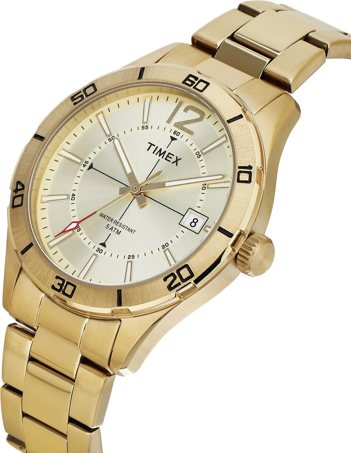 Image of TIMEX TWEG295SMU08 Round 45mm Champagne Dial Analog Watch - For Men