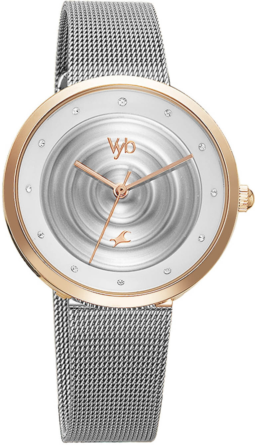Image of Fastrack Vyb Manifester Quartz Silver Dial Stainless Steel Strap Watch for Girls Analog Watch - For Women