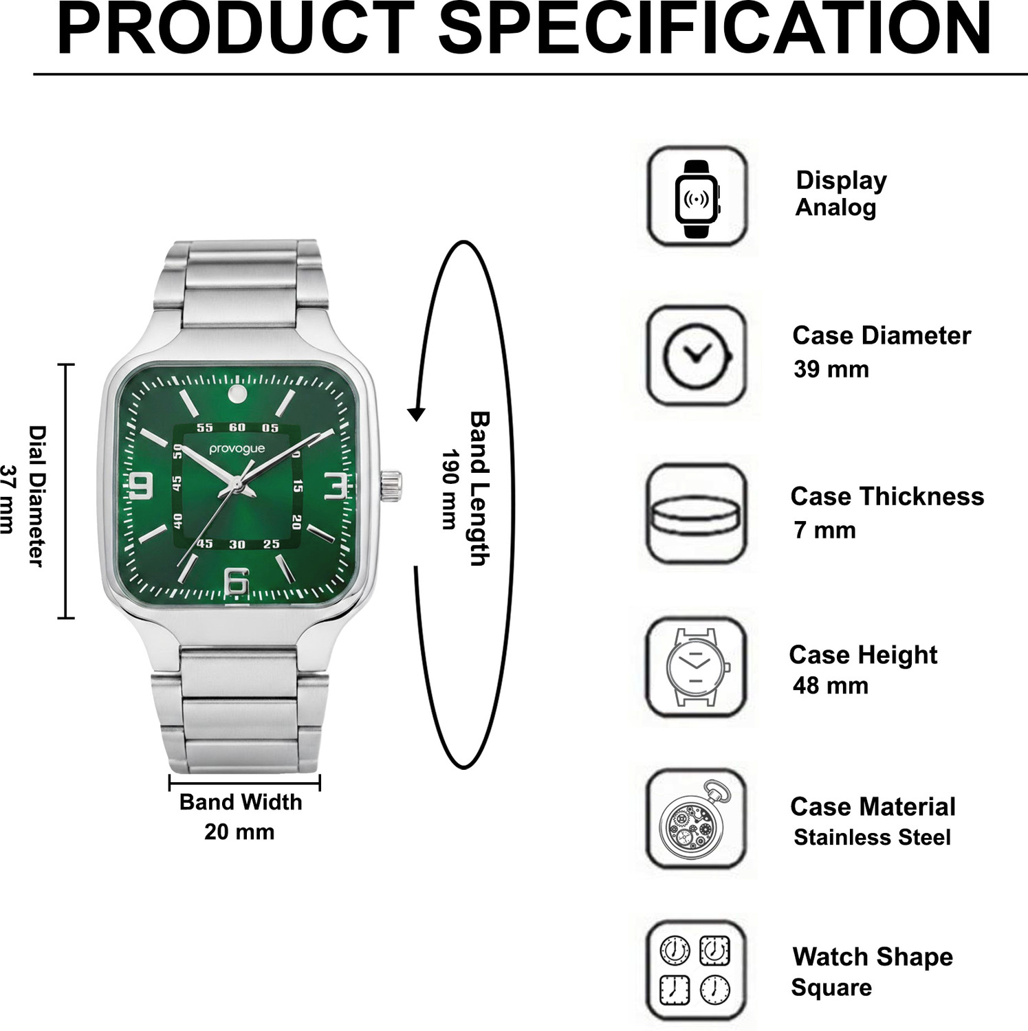 Image of PROVOGUE Analog Watch for Men Trending Analog Watch - For Men