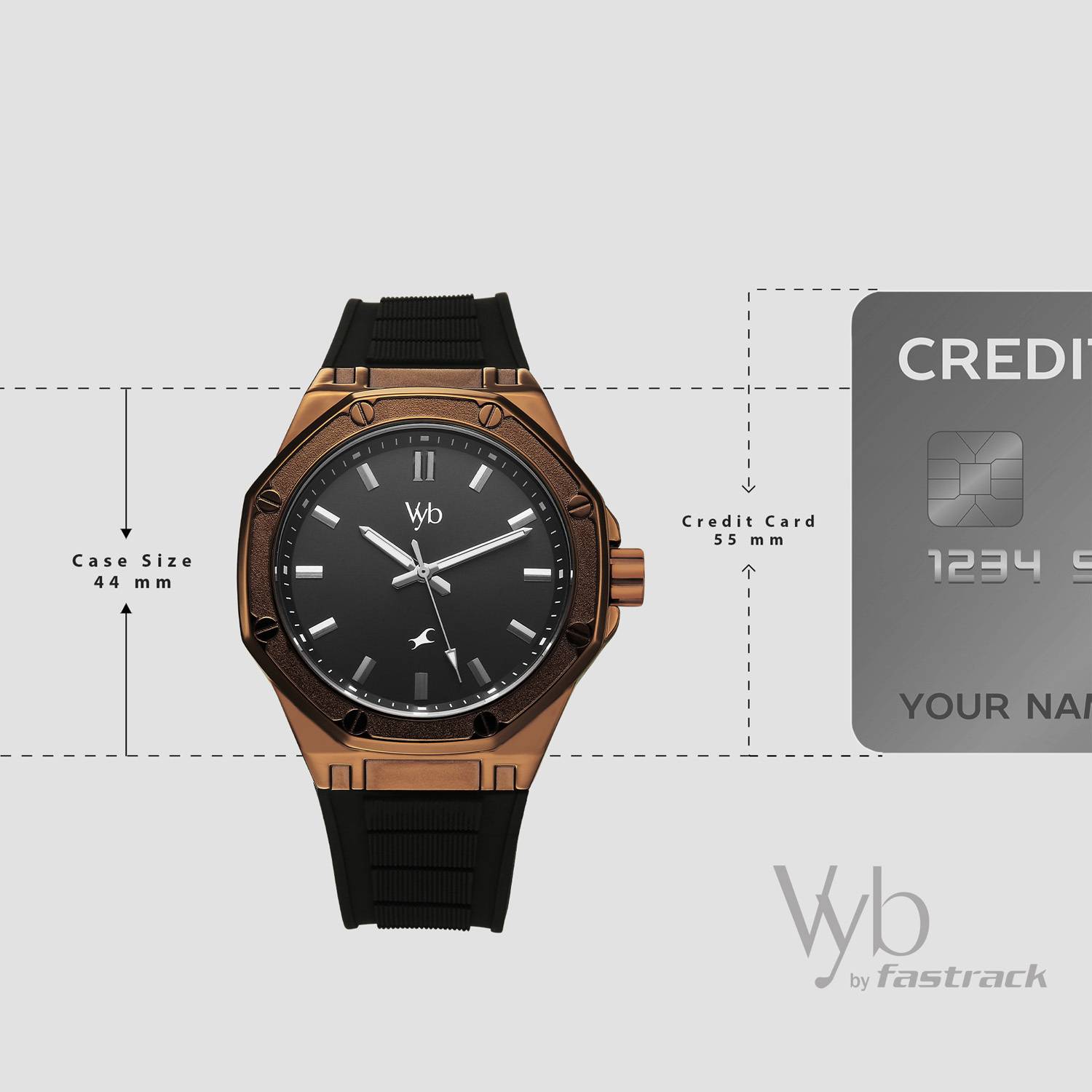 Fastrack Vyb Rebel Black Silicone Strap Analog Watch - Image 5
