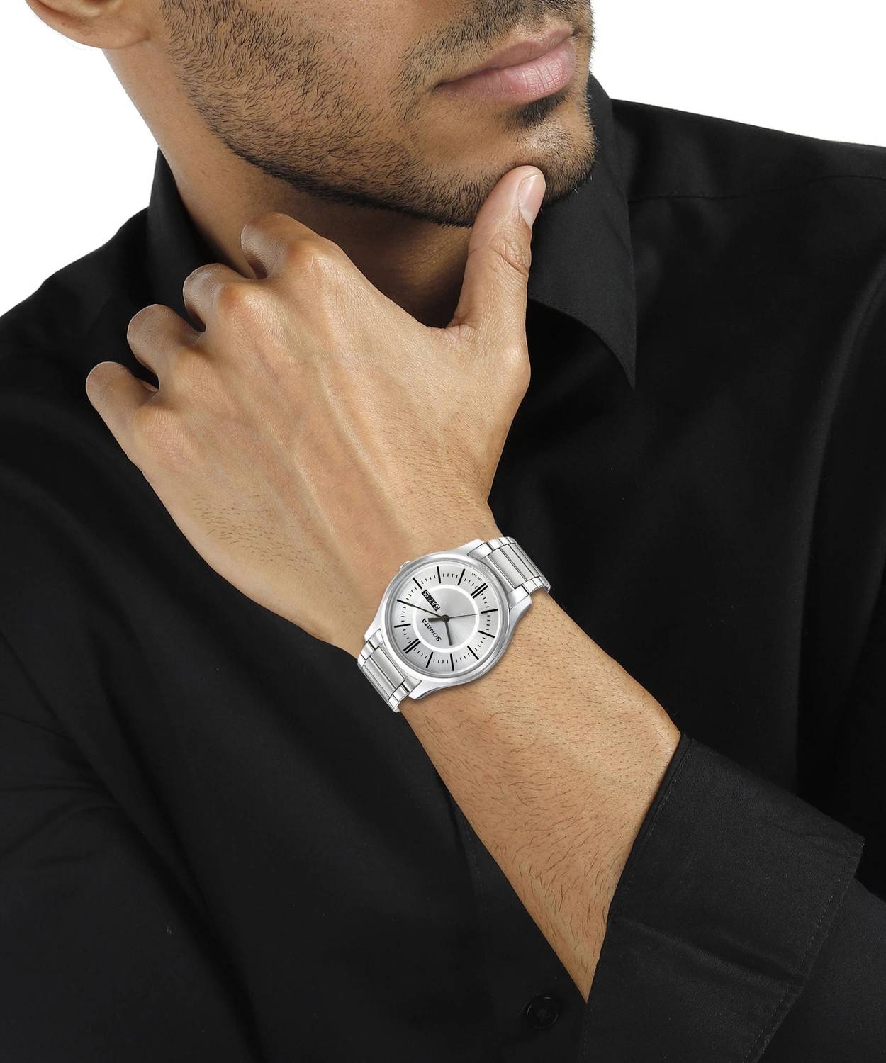 Sonata ESSentials Silver Dial Silver SS Strap Analog Watch - Image 5