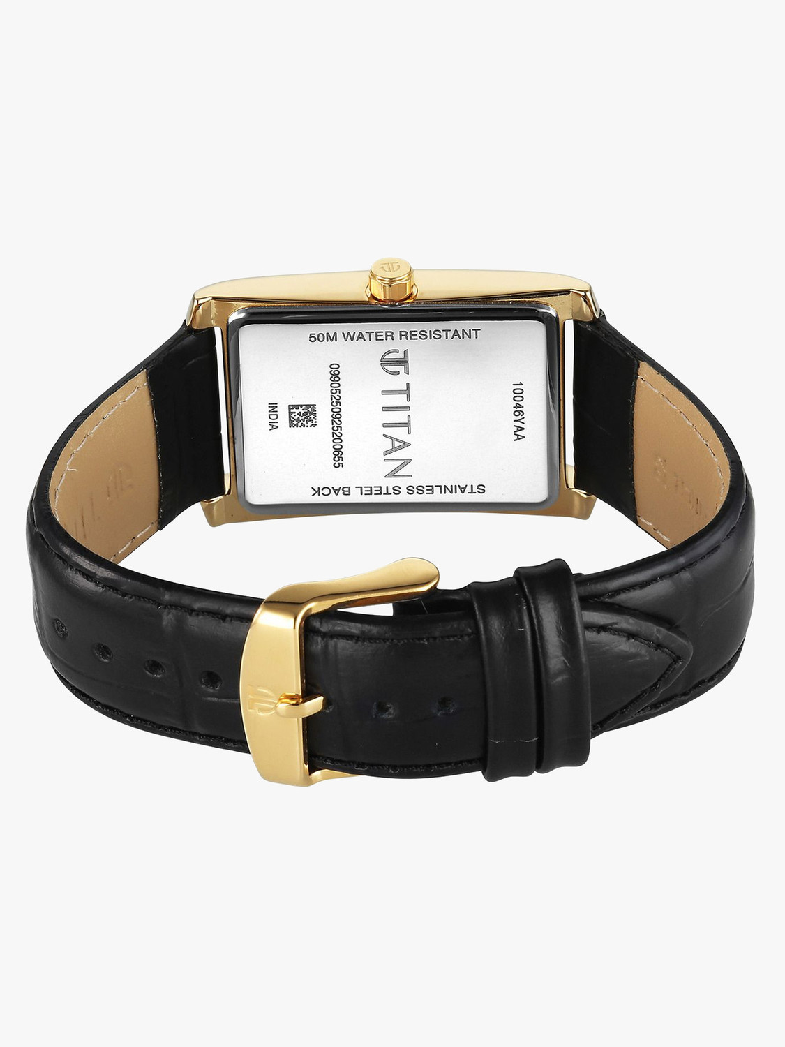 Image of Titan Titan Regalia Allure Titan Regalia Allure Quartz Date and Black Dial Black Leather Strap Analog Watch - For Men