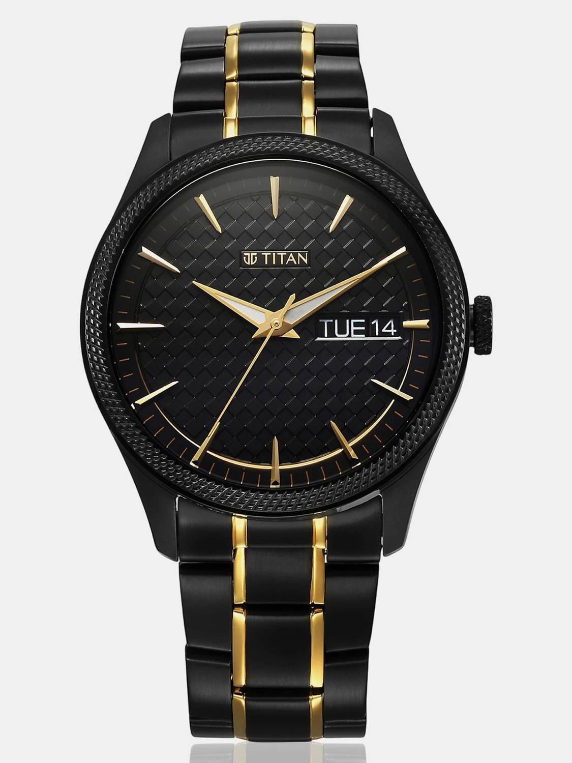 Titan Regalia Opulent Black Dial Black & Gold Watch - Men - Image 2