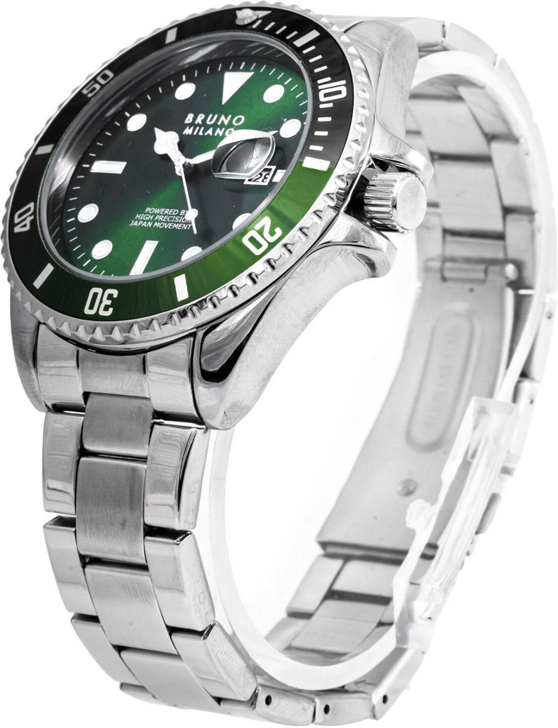 Bruno Milano Luxury Green Black Stainless Steel Analog Watch for Men - Image 2